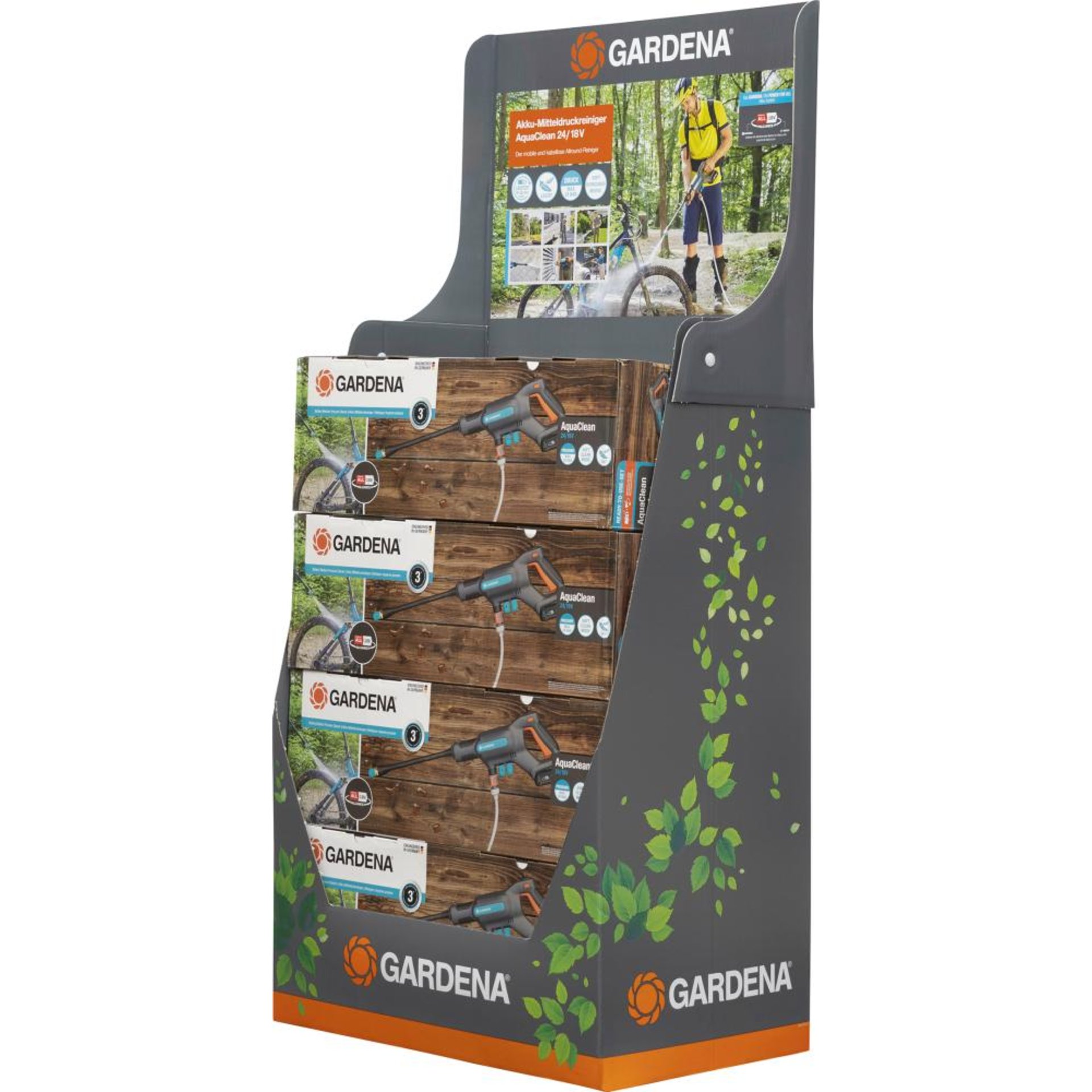 Akku-Mitteldruckreiniger AquaClean 24/18V P4A Ready-To-Use Set Display Beschaffungsartikel