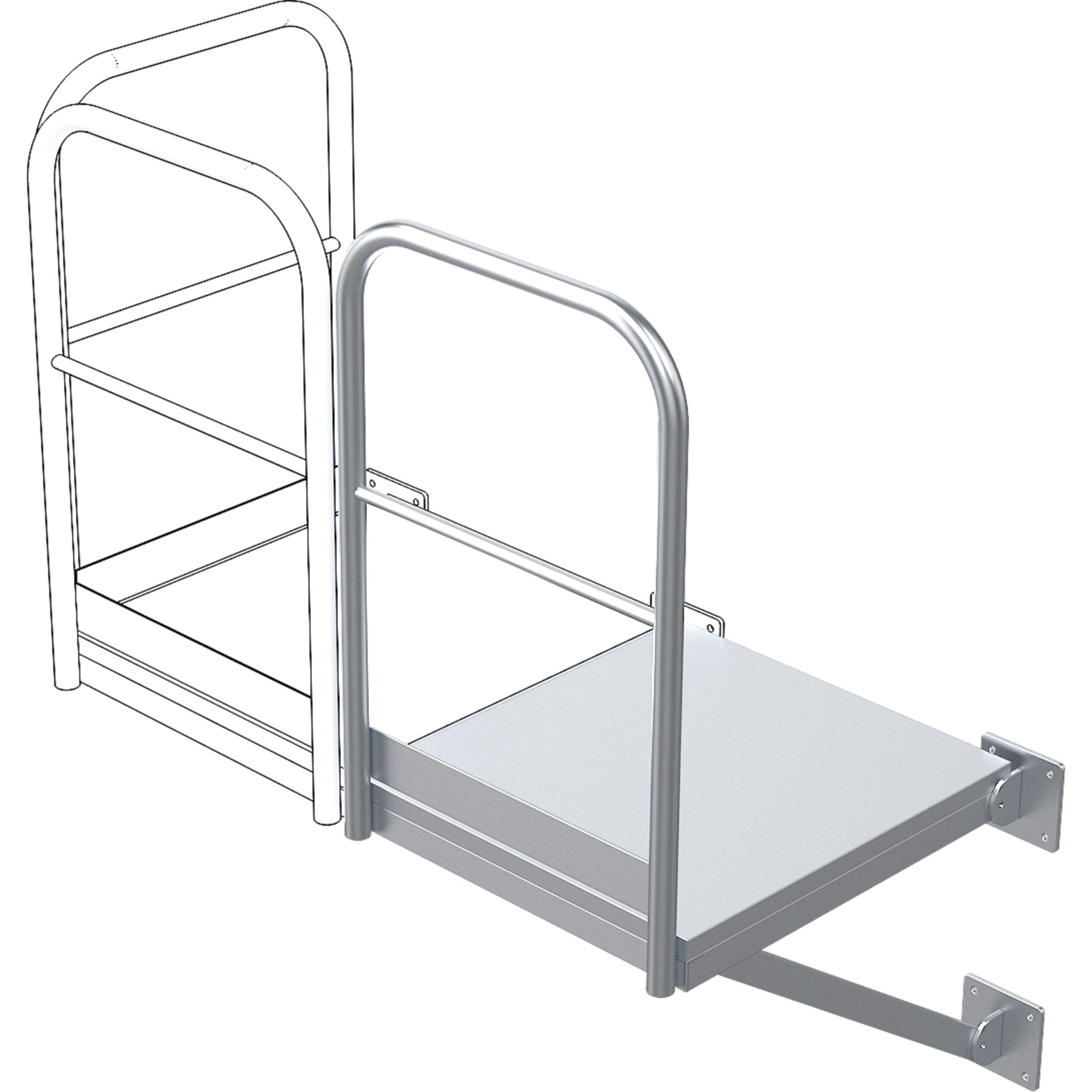 Erweiterungspodest 500 x 1.000 mm VA