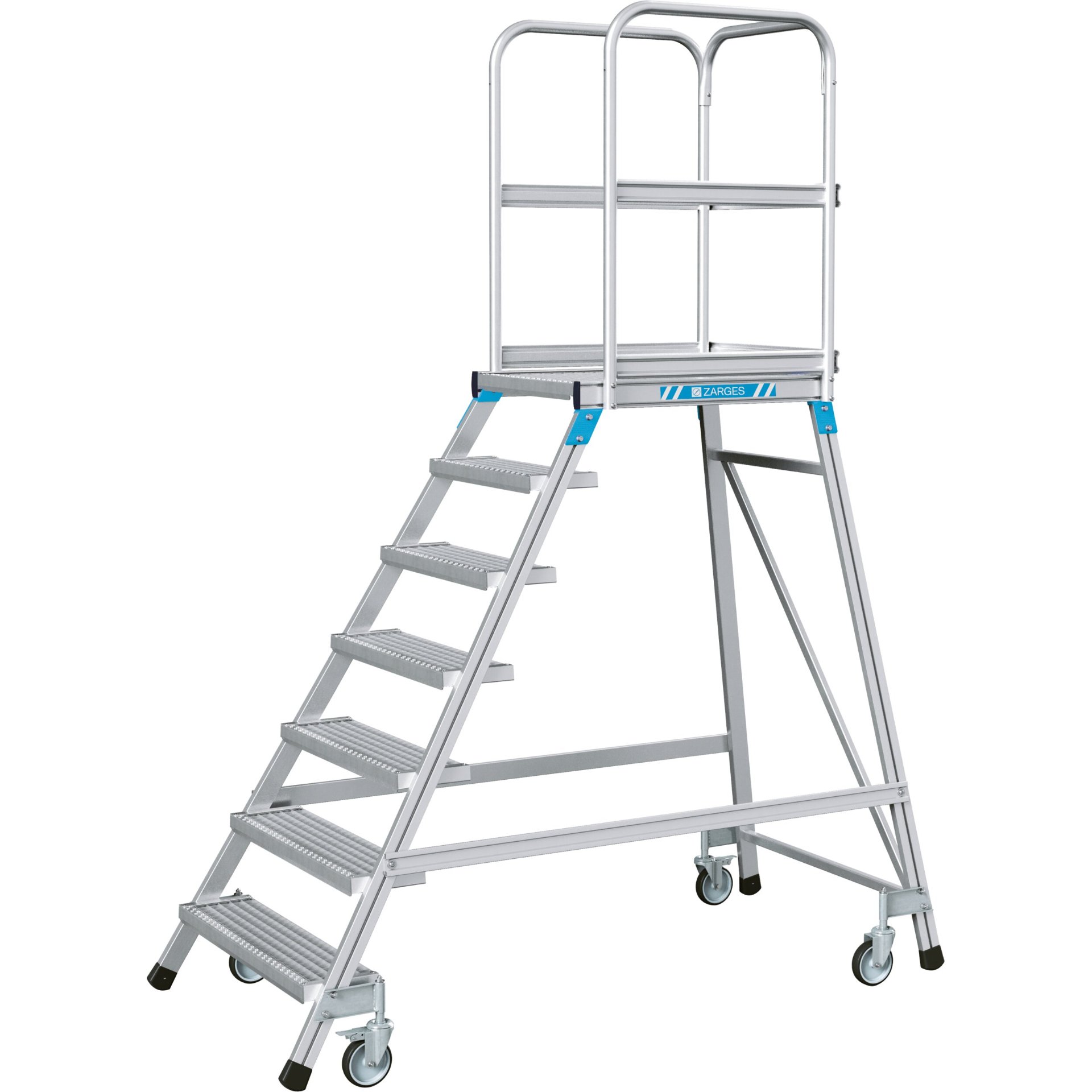 Podesttreppe, einseitig 7 Stufen