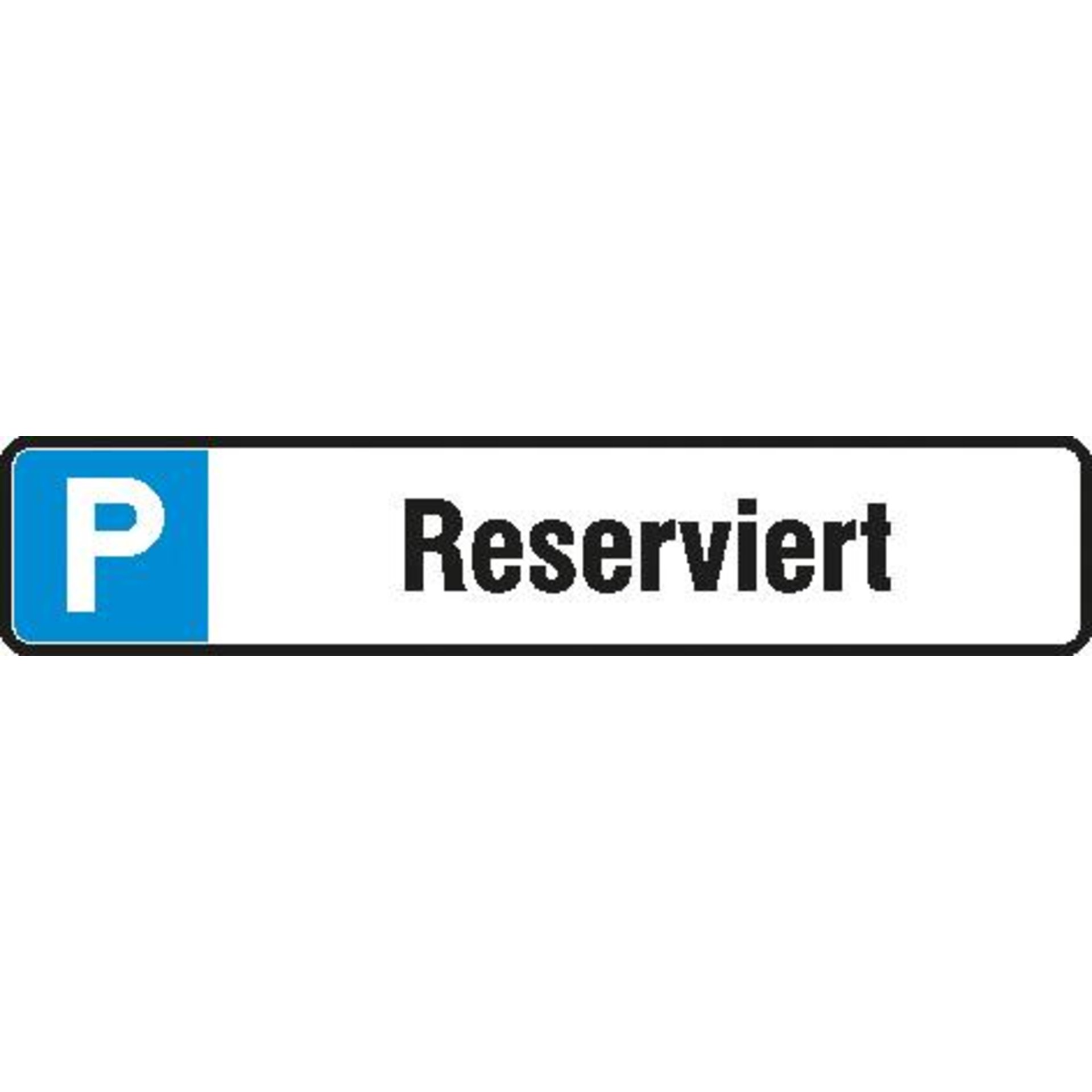 Parkplatzschild Alu B520xH110 mm Reserviert SafetyMarking