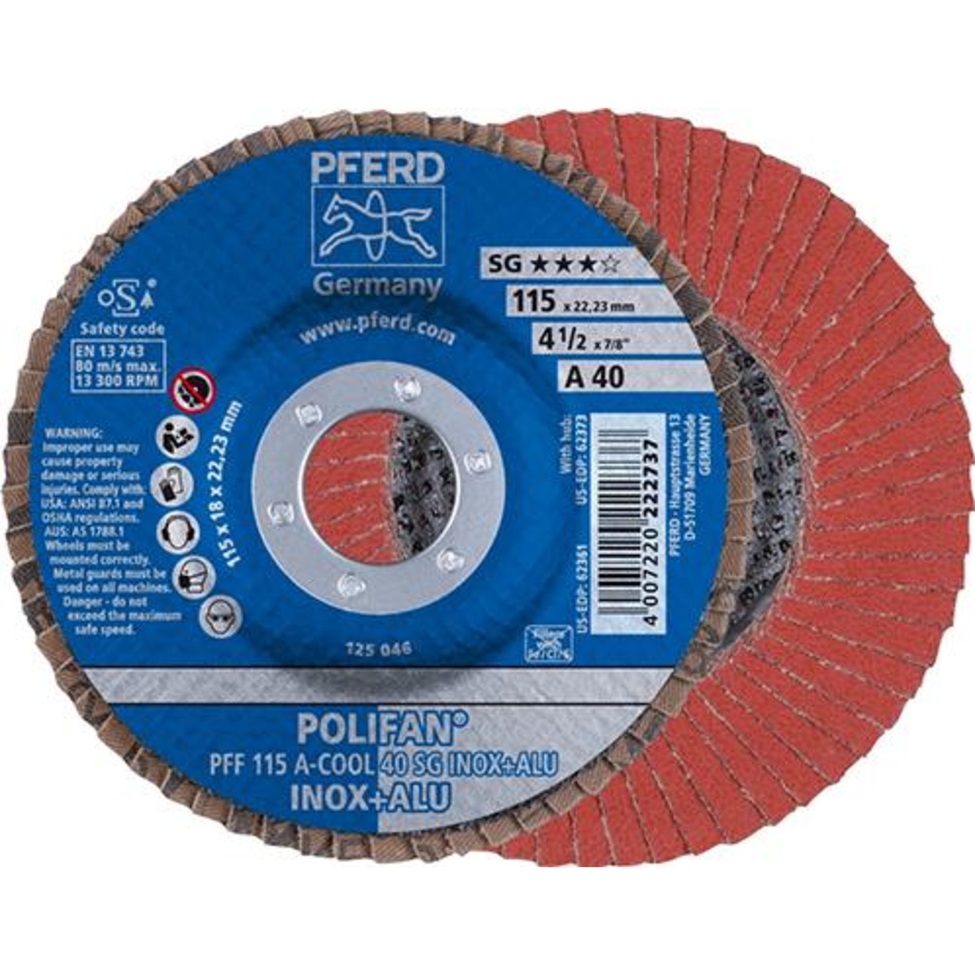 Fächerschleifscheibe POLIFAN A-COOL SG INOX + ALU