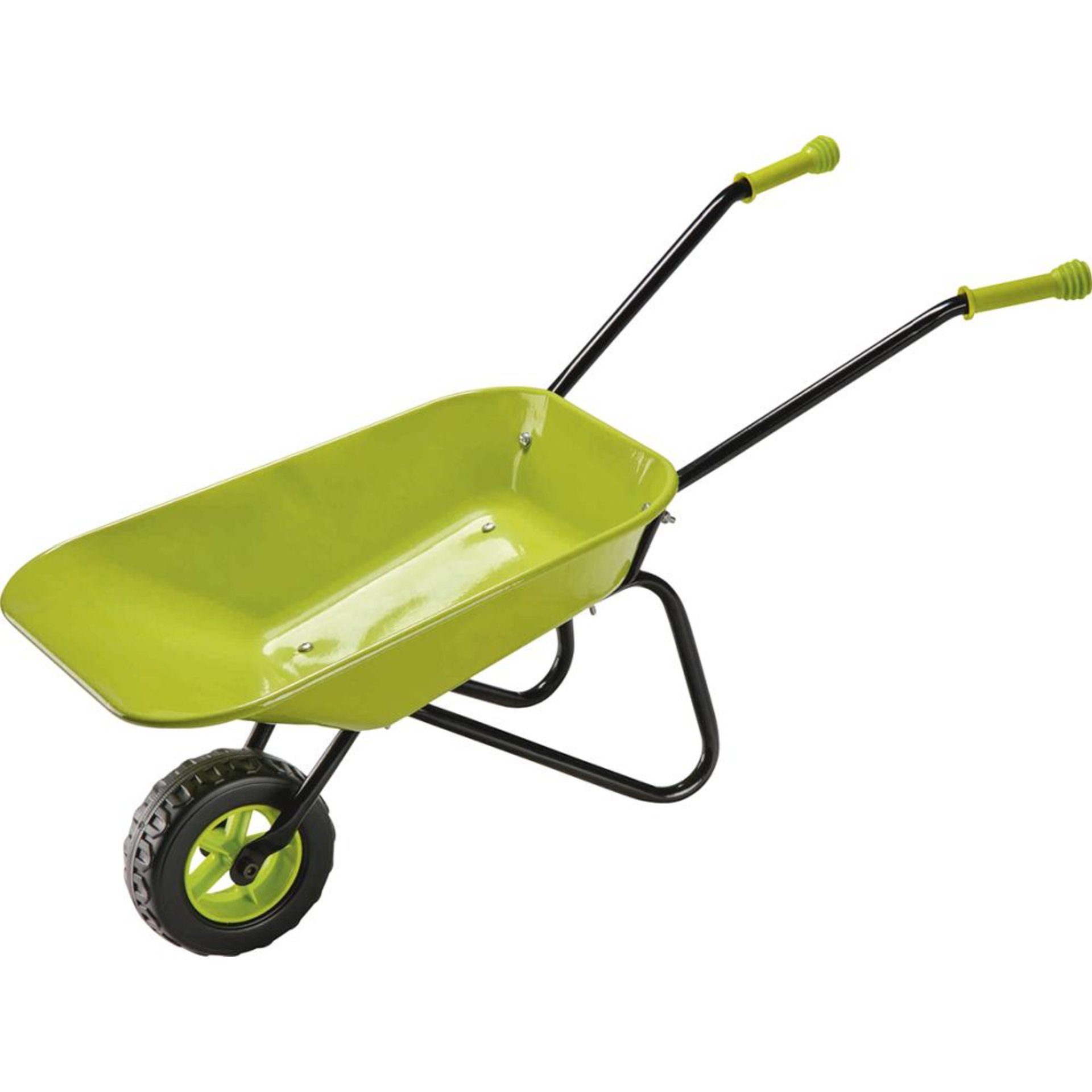 Kinderschubkarre 68088 Metallwanne u. -gestell grün/schwarz, Kinderhände80 x 39 x 29 cm