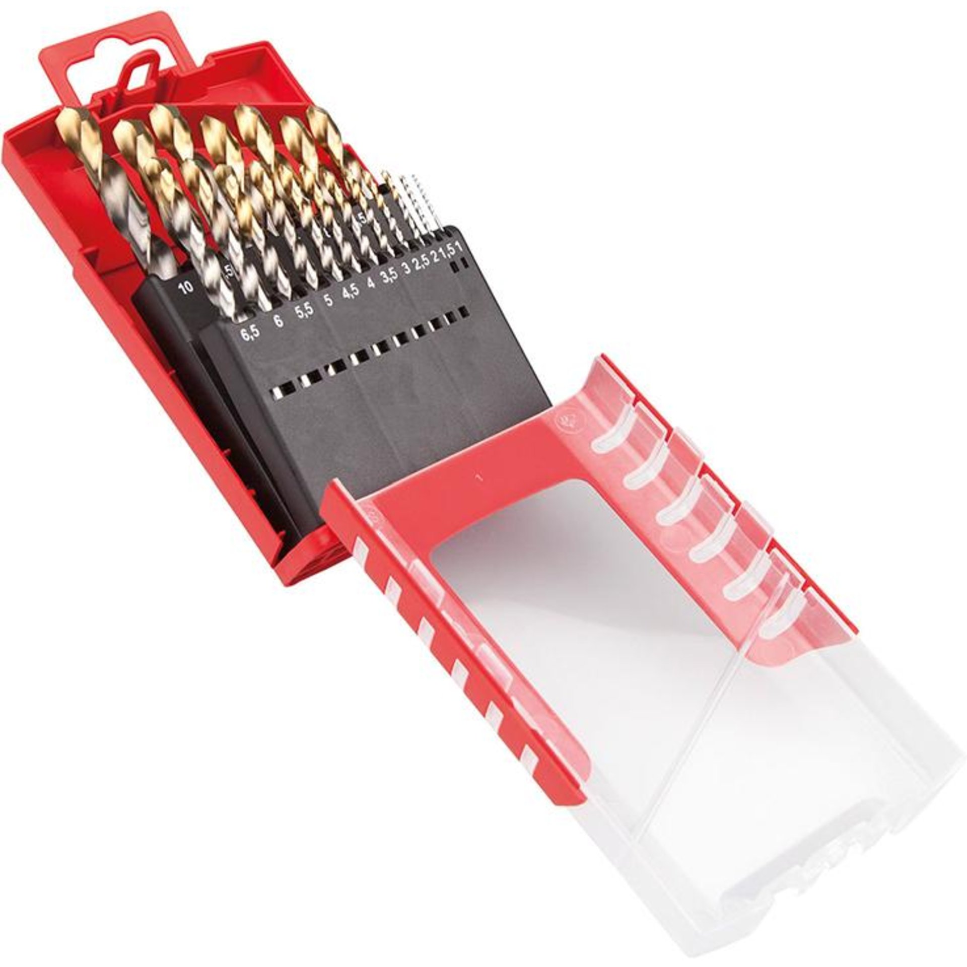 Spiralbohrer Set 1-10mm x0,5 A002 in Box 118G Typ N 4xD 19tlg. Tin Tip A087201 Dormer