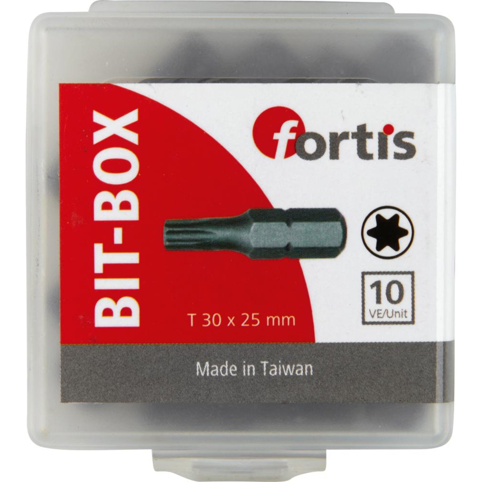 Bit zähhart 1/4" DIN3126 C6,3 T30x25mm 10er Pack FORTIS