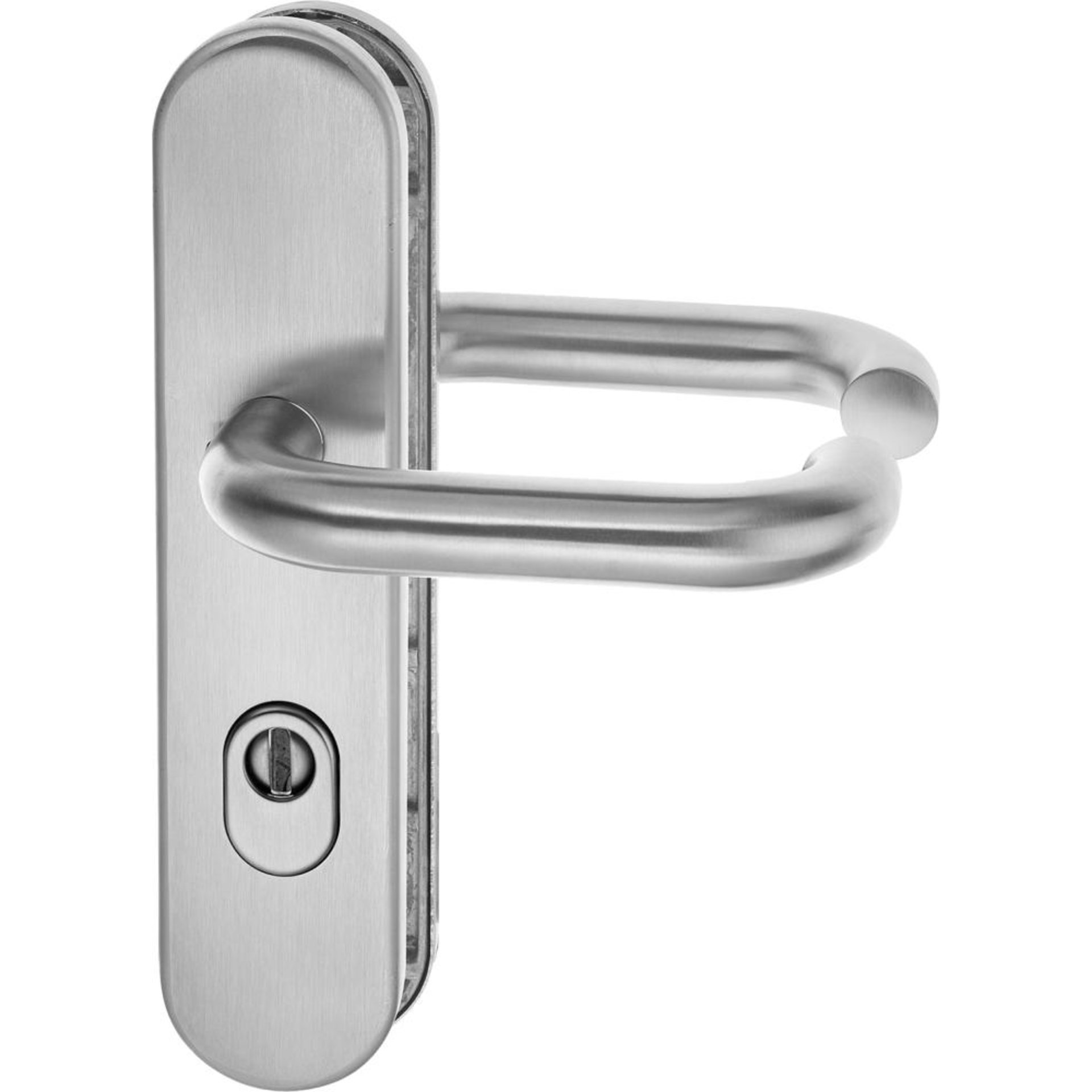 Drücker-Garnitur, SI-DRG Logo 8755/7203, LS ov.,15mm,ES1,ZA/PZ 72/8,F1,TS 35-45