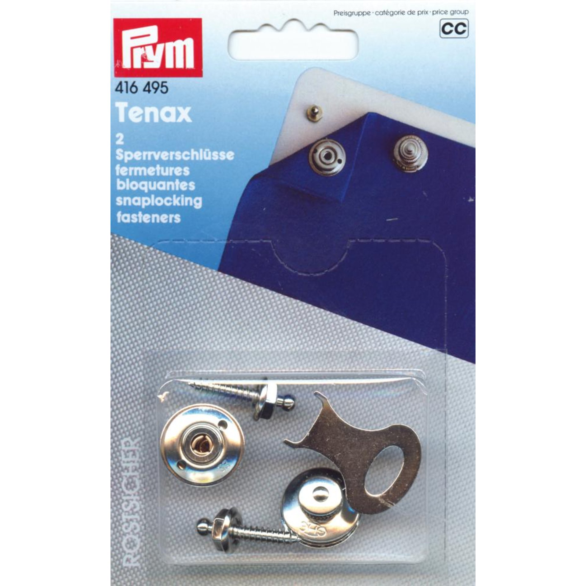 Tenax Sperrverschluss(SB)MS-vernick. a 2 Stück Prym