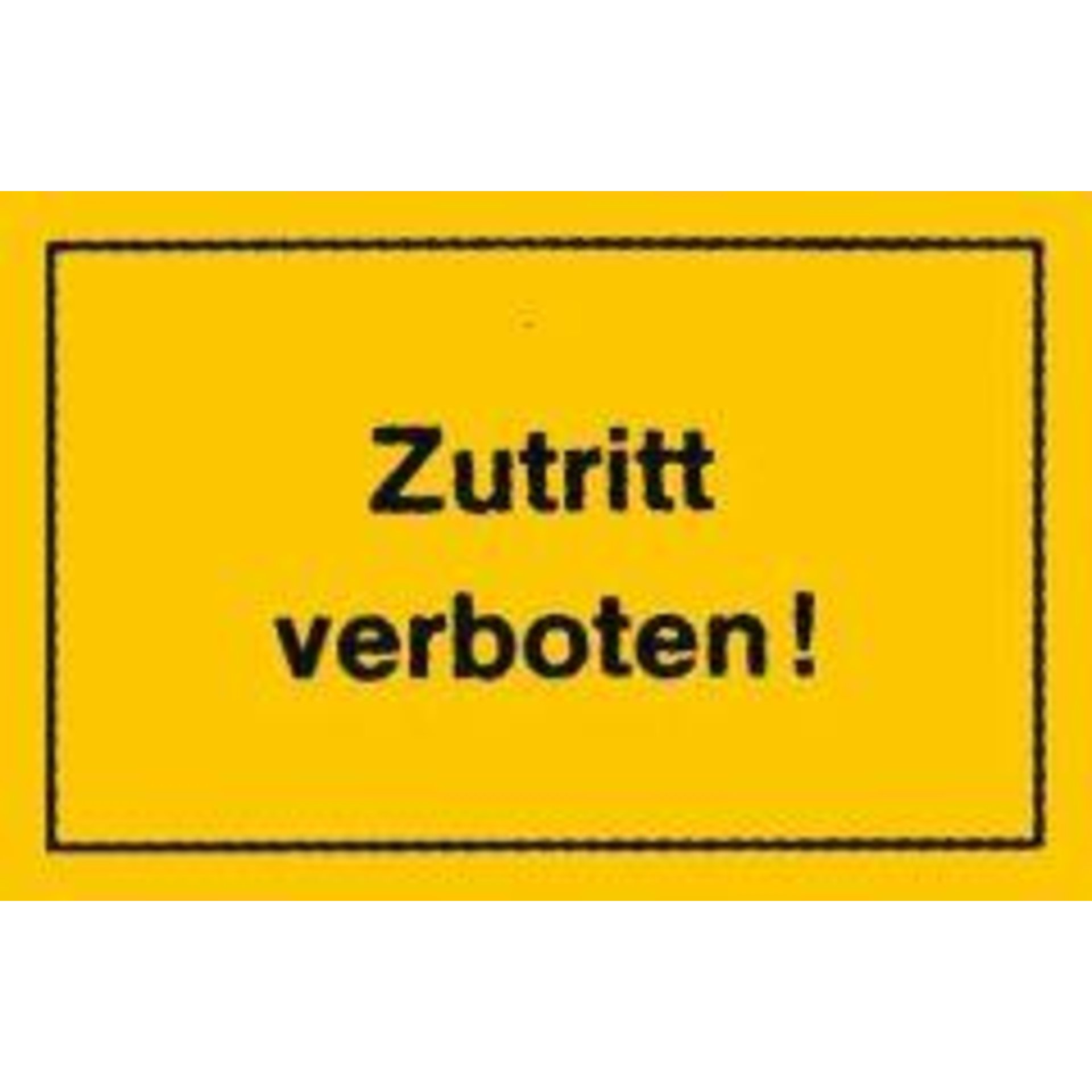 Verbotsschild 250x150mm Zutritt verboten