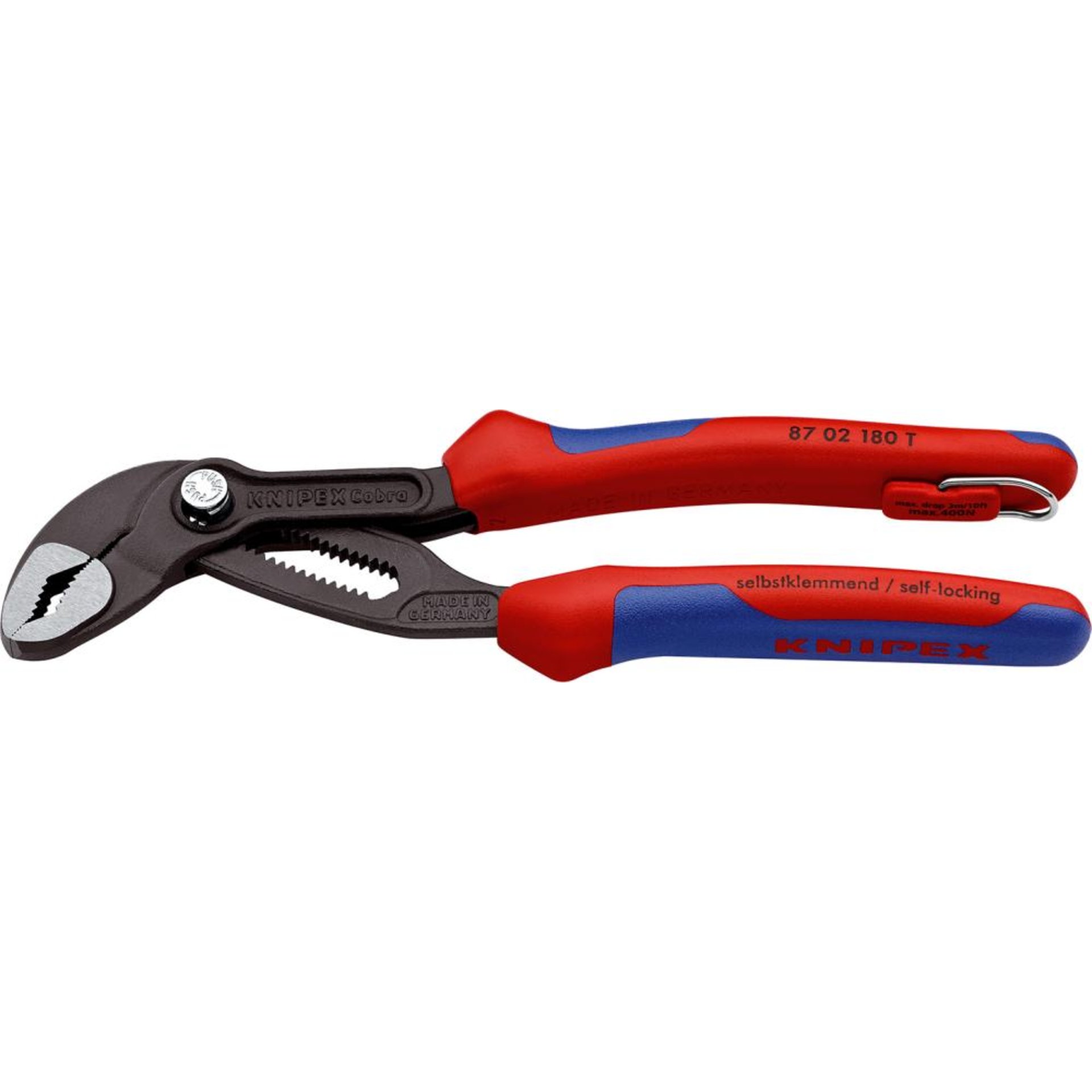 WP-Zange Cobra m.Si.Öse 180mm pol. 2K Knipex