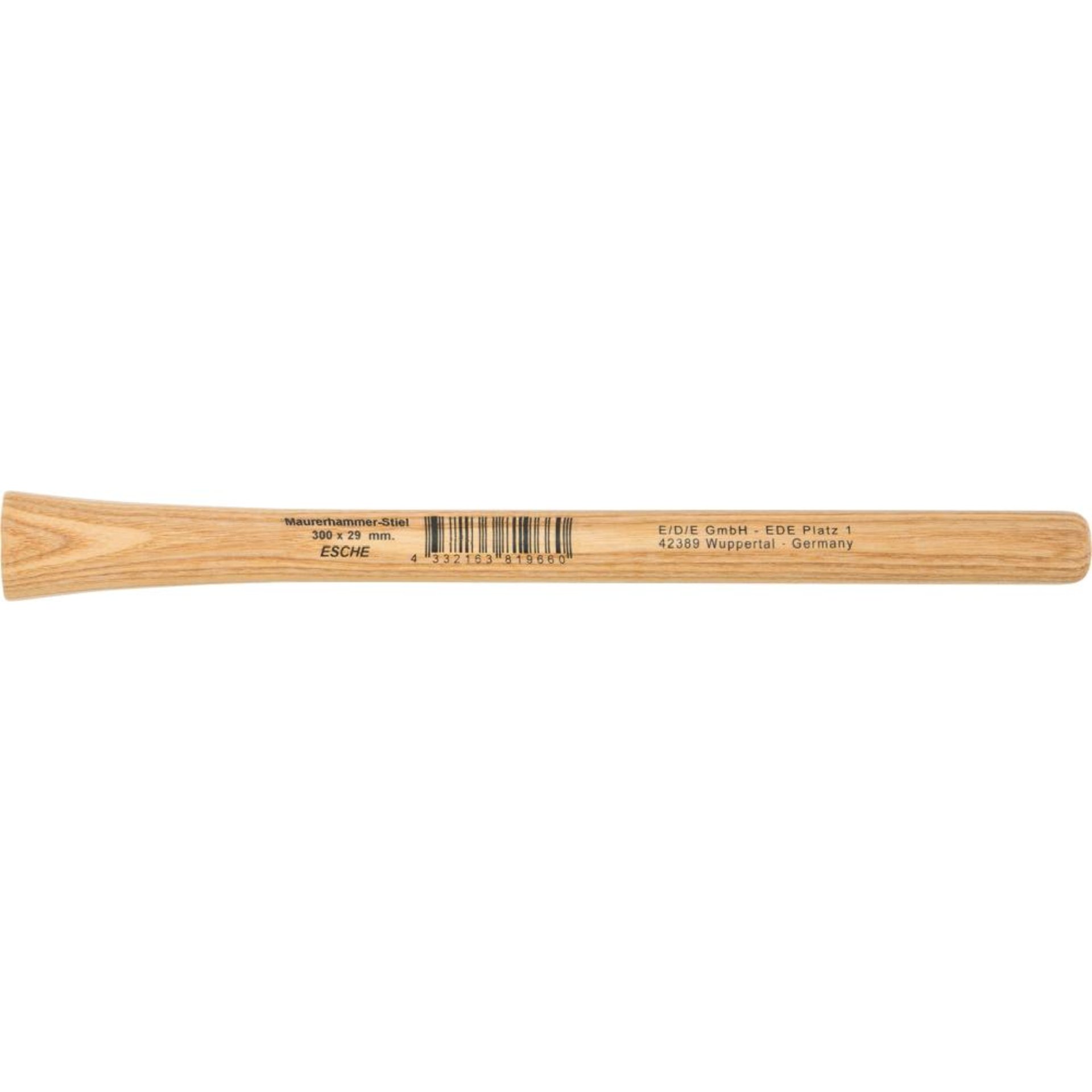 Stiel Esche für Maurerhammer rheinische Form 600g 300x29mm