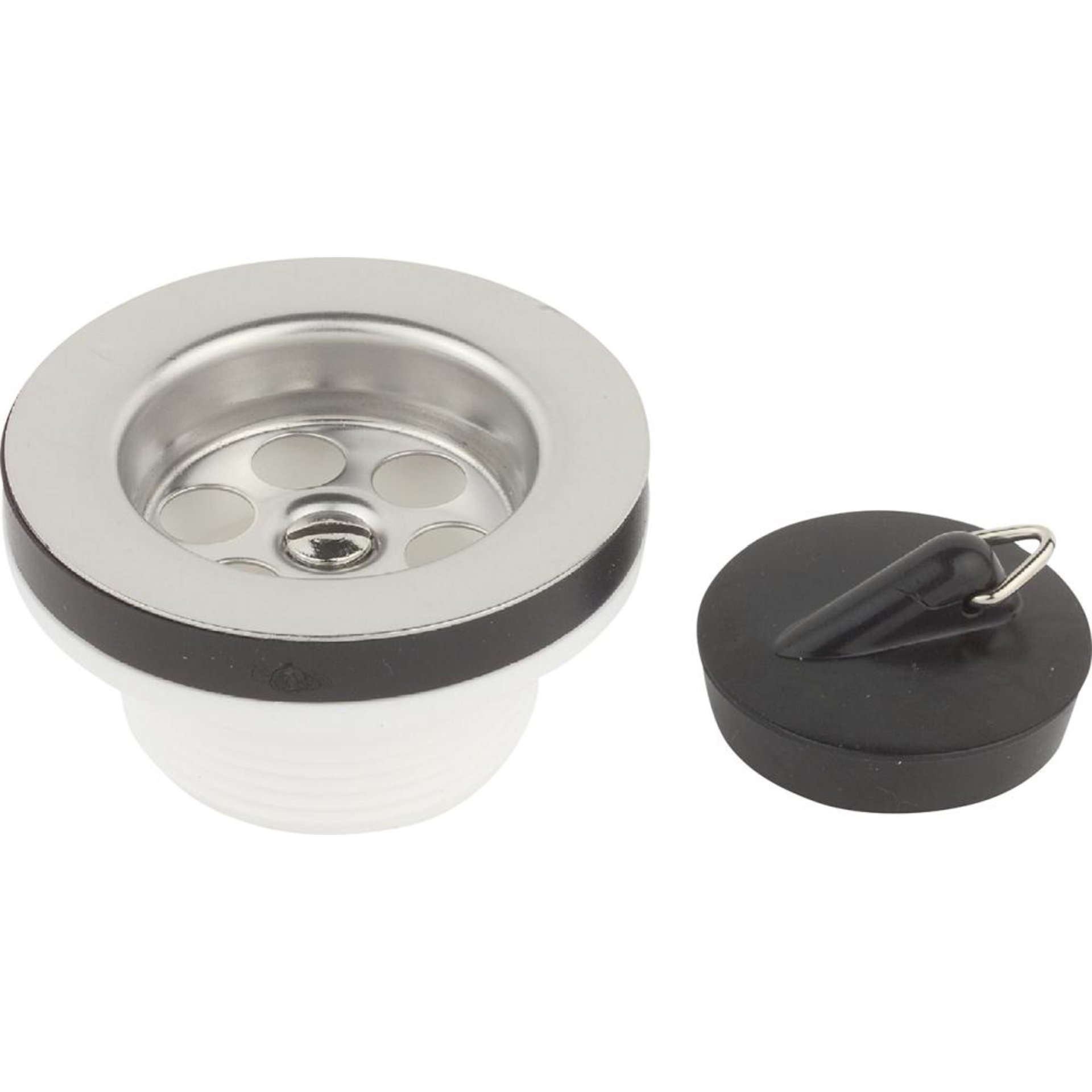 KS Ablaufventil, 1 , 1 1/2"AG x 70 mm, Ventilkelch mit Ventilstopfen 45,5 mm