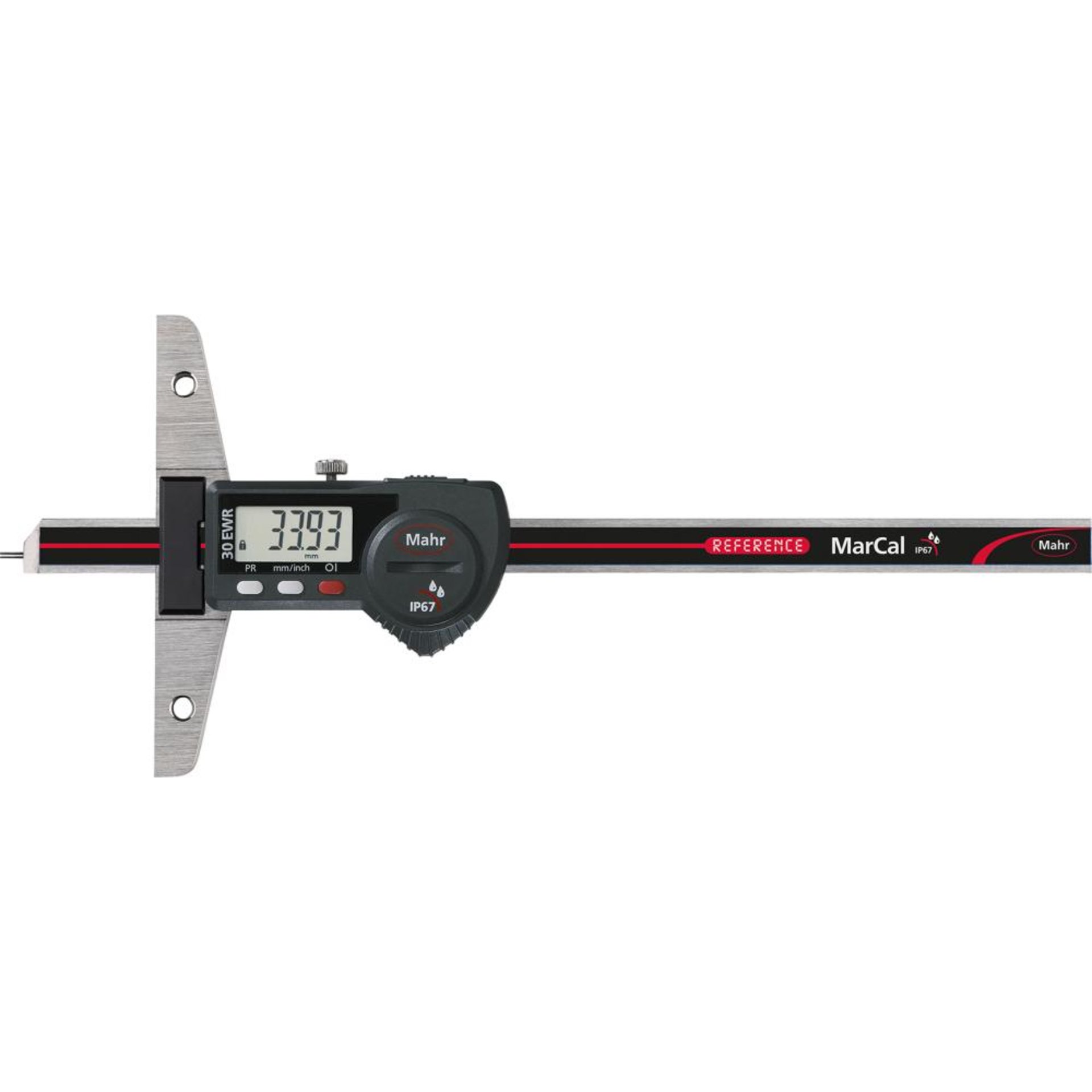 Dig.-Tiefenmessschieber 30EWR IP67 150mm mit Daten MAHR