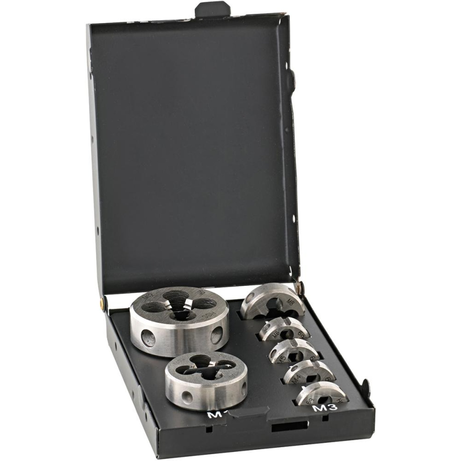 Schneideisen-Set EN22568 HSS M3-M12 MetallkassetteFORTIS