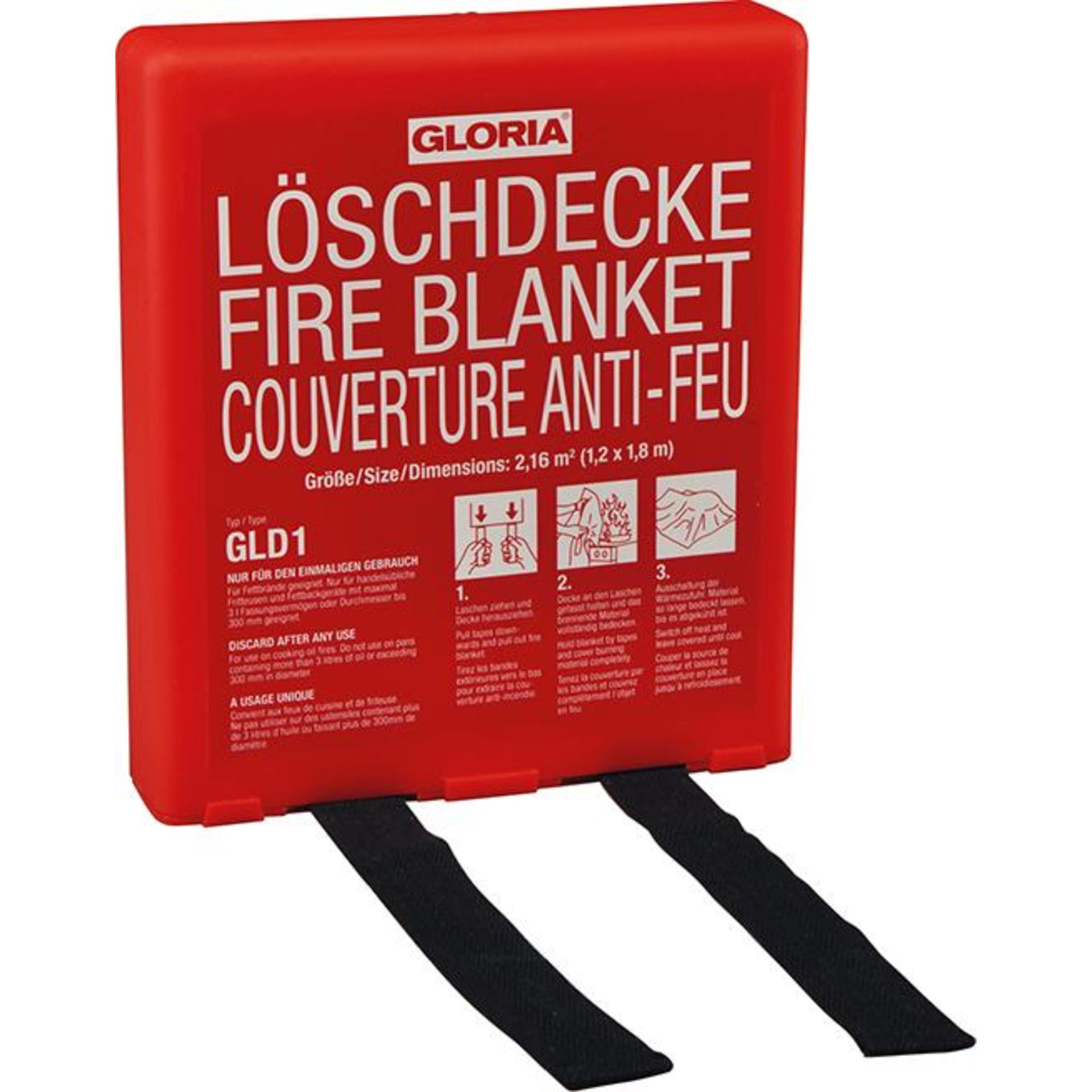 Löschdecke GLD 1 B1200xT1800 mm inkl. Box Gloria