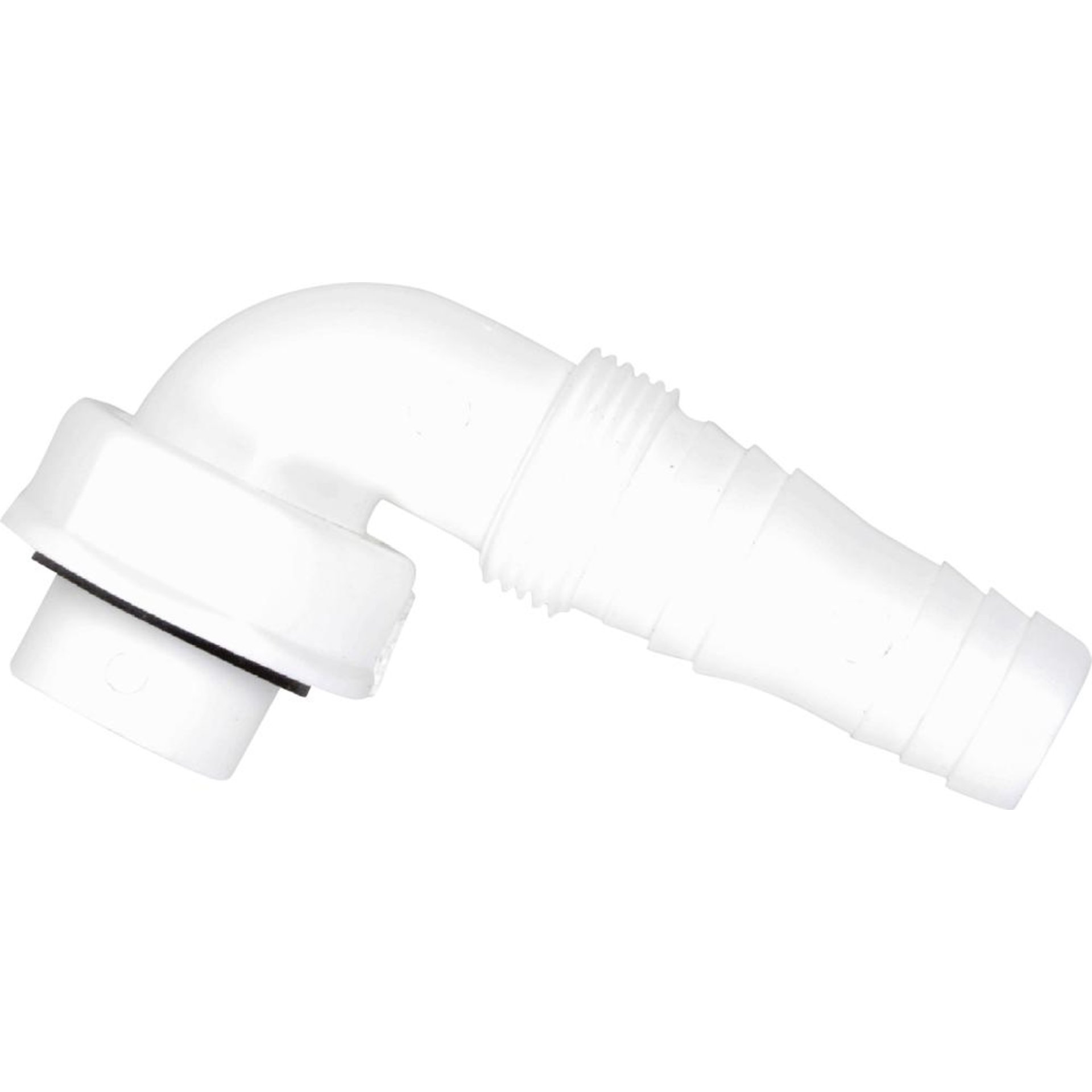 KS Geräteanschluss 90° Weiß, 1"IG x 3/4"T, für Unter putz-Waschgeräte-Siphon