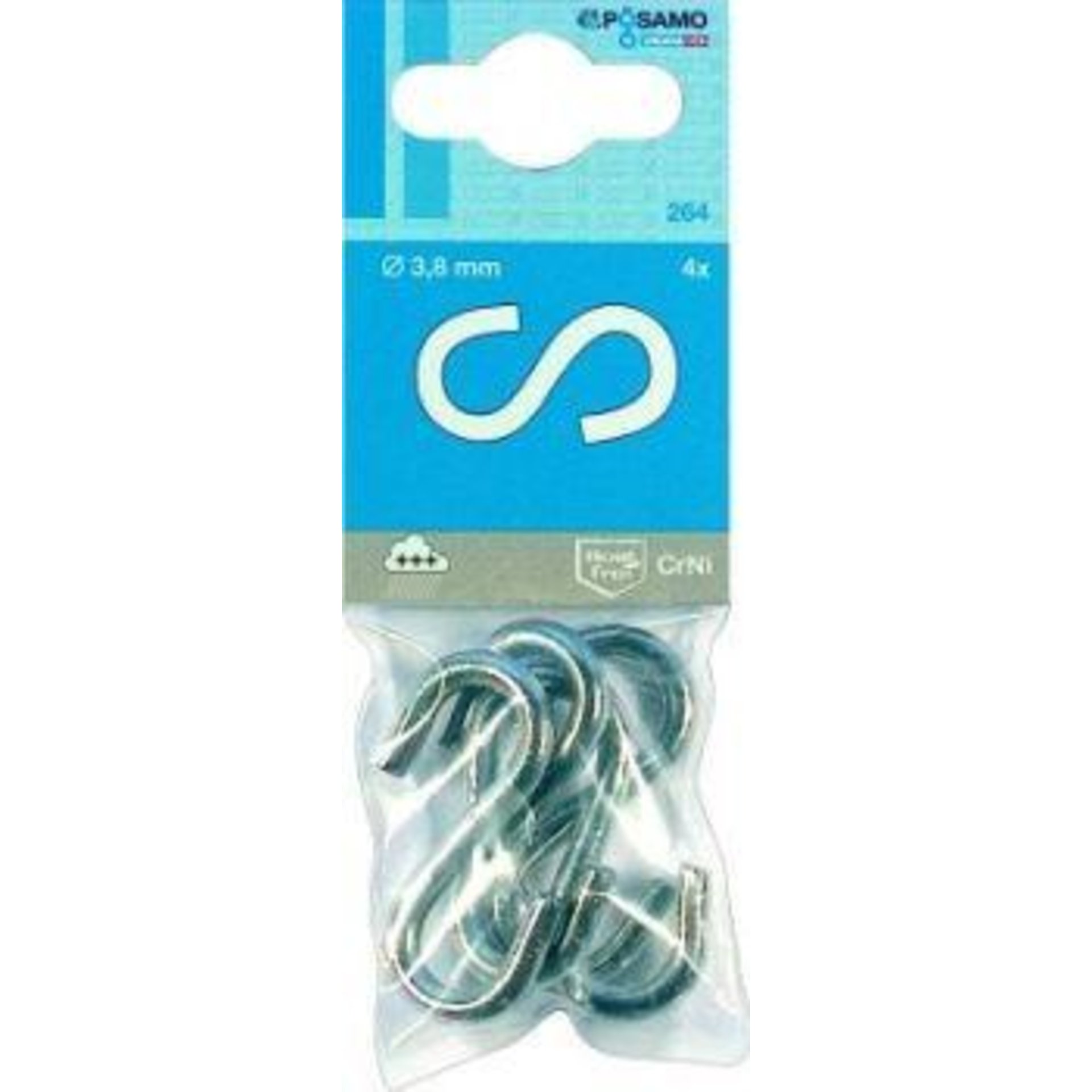 Not S-Haken (SB) A2 3,8mm PÖSAMO