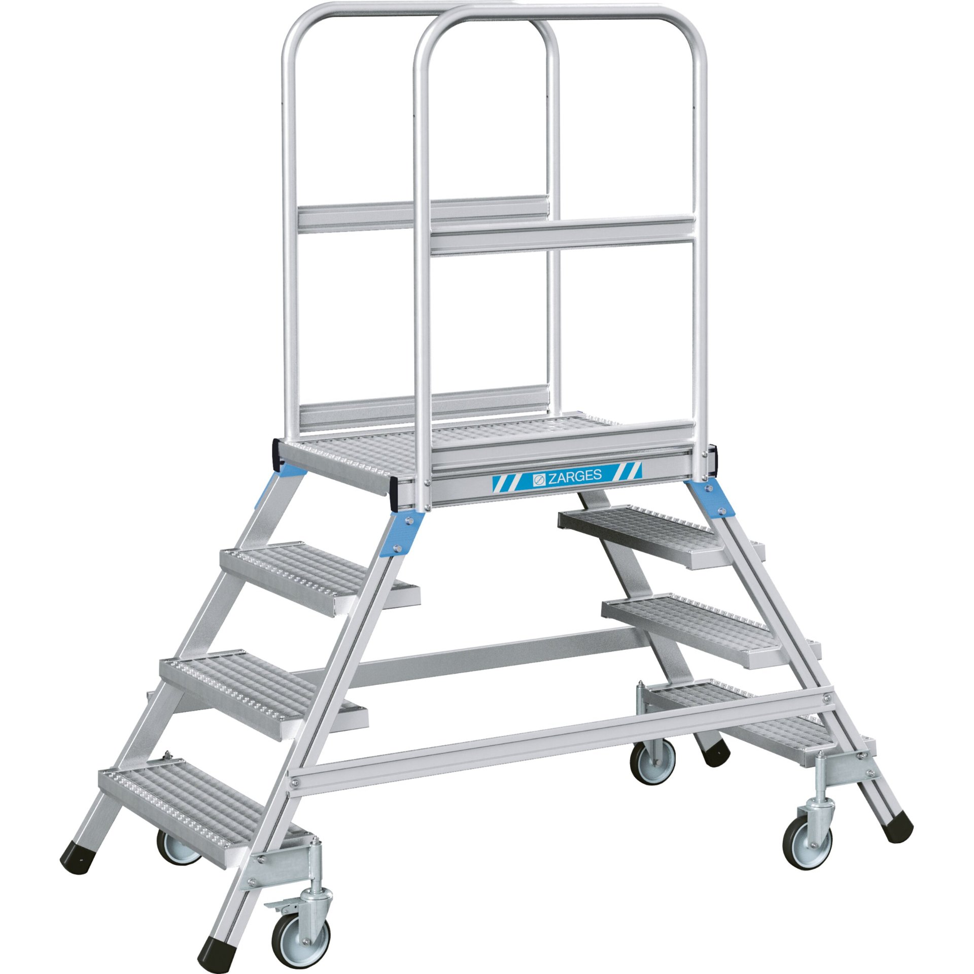 Podesttreppe, beidseitig 4 Stufen