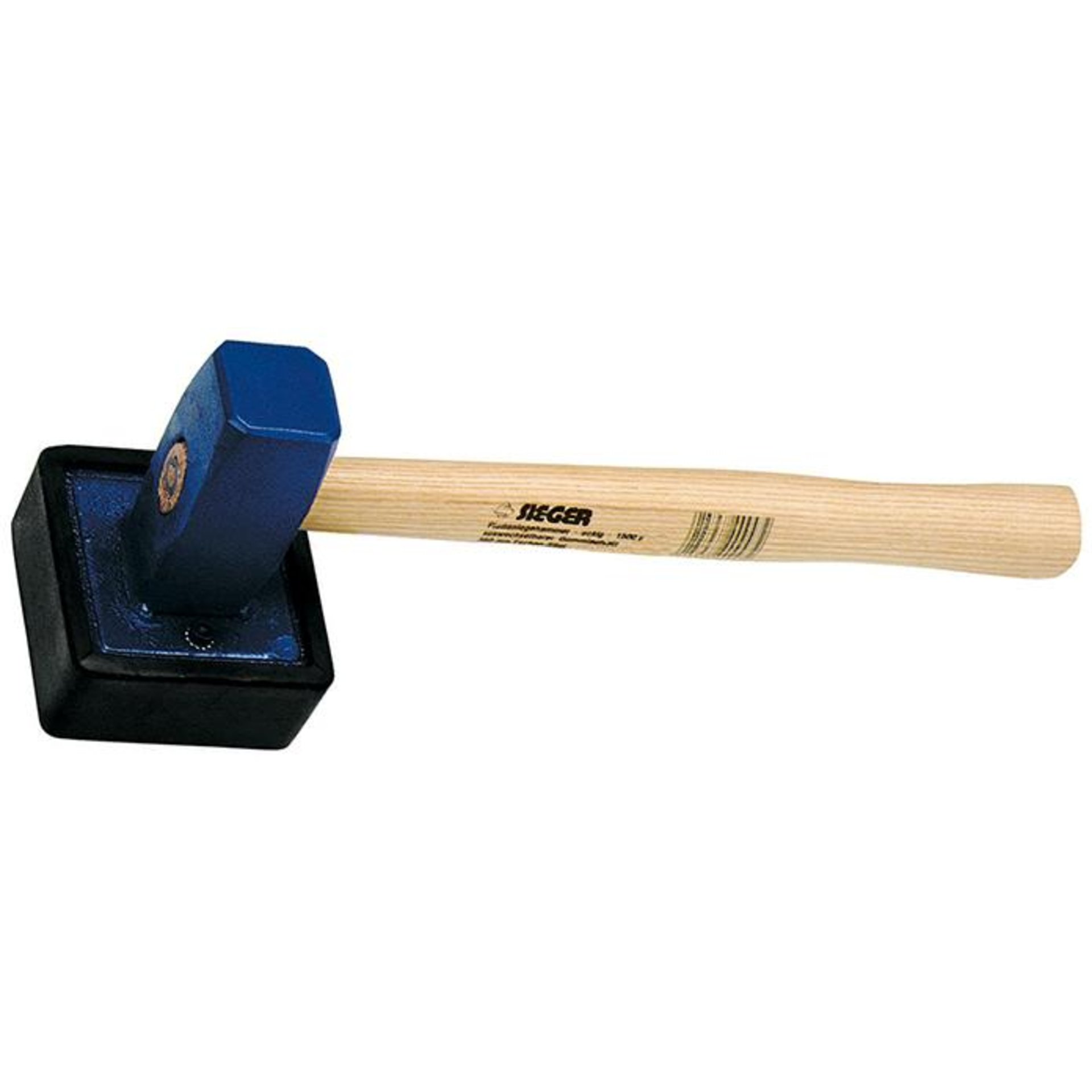 Plattenlegehammer 1,5 kg eckig mit Stiel
