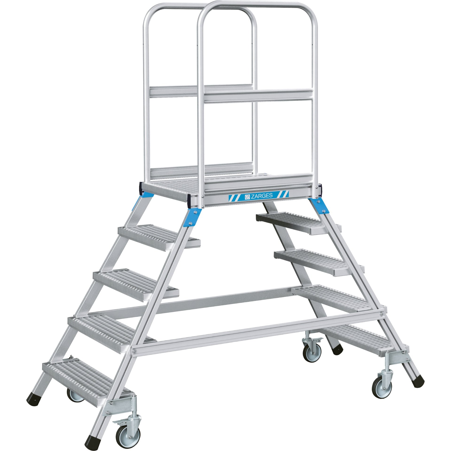 Podesttreppe, beidseitig 5 Stufen