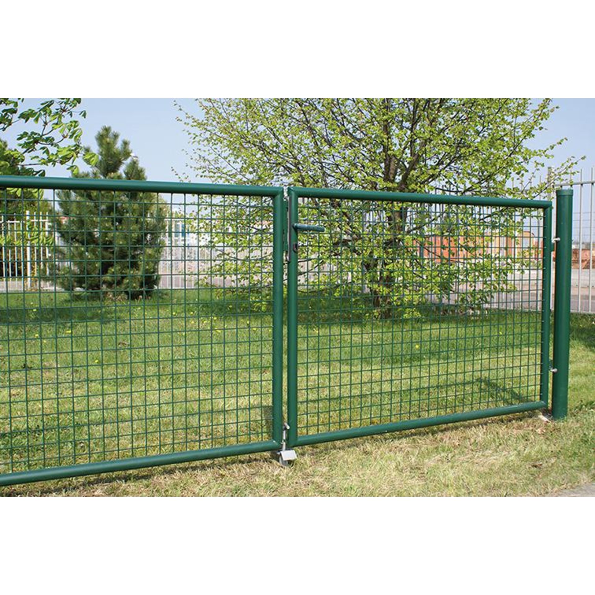 Gartentor, 2-flügelig, Torpfosten-Ø 76 mm