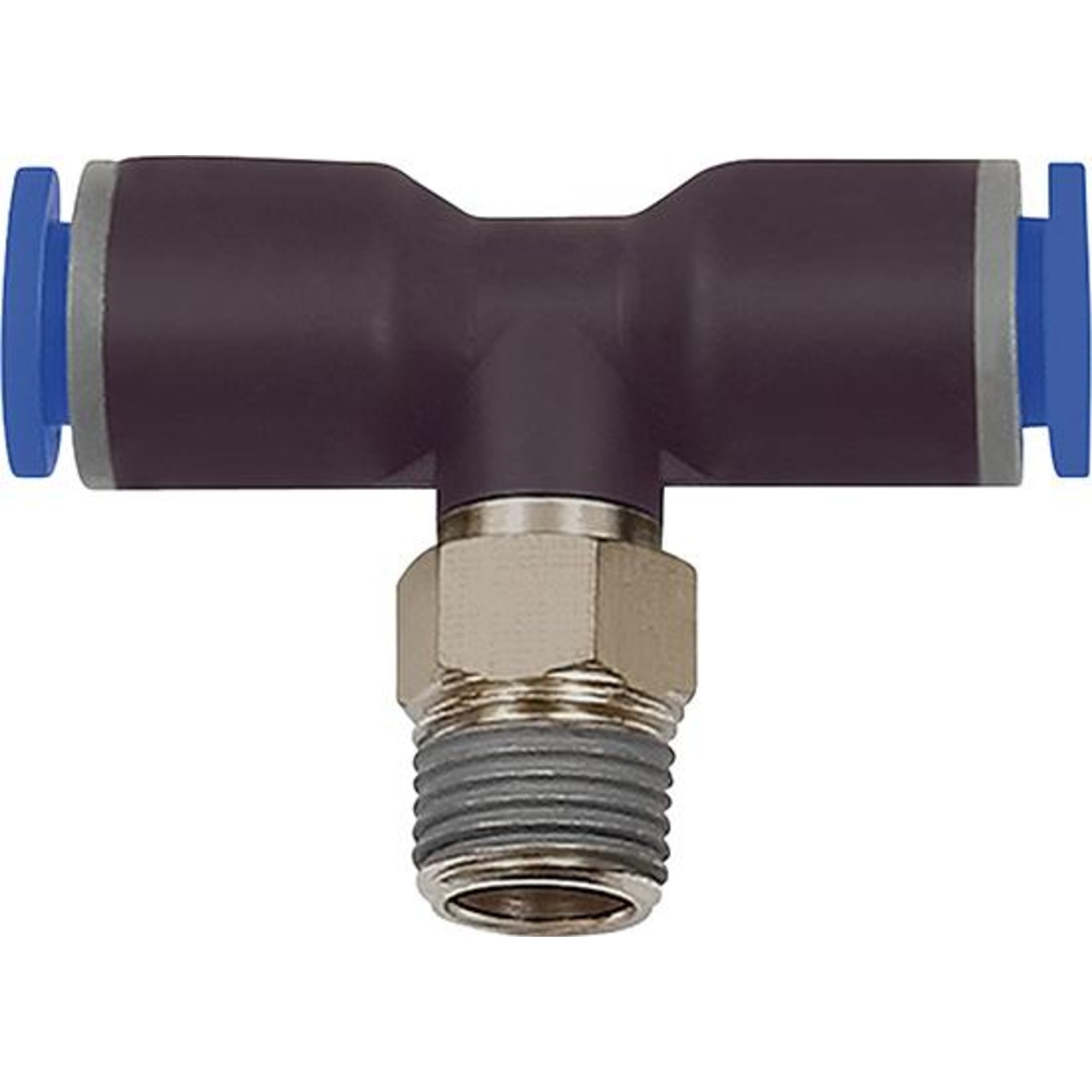 T-Steckverschraubung, drehbar, Außengewinde konisch