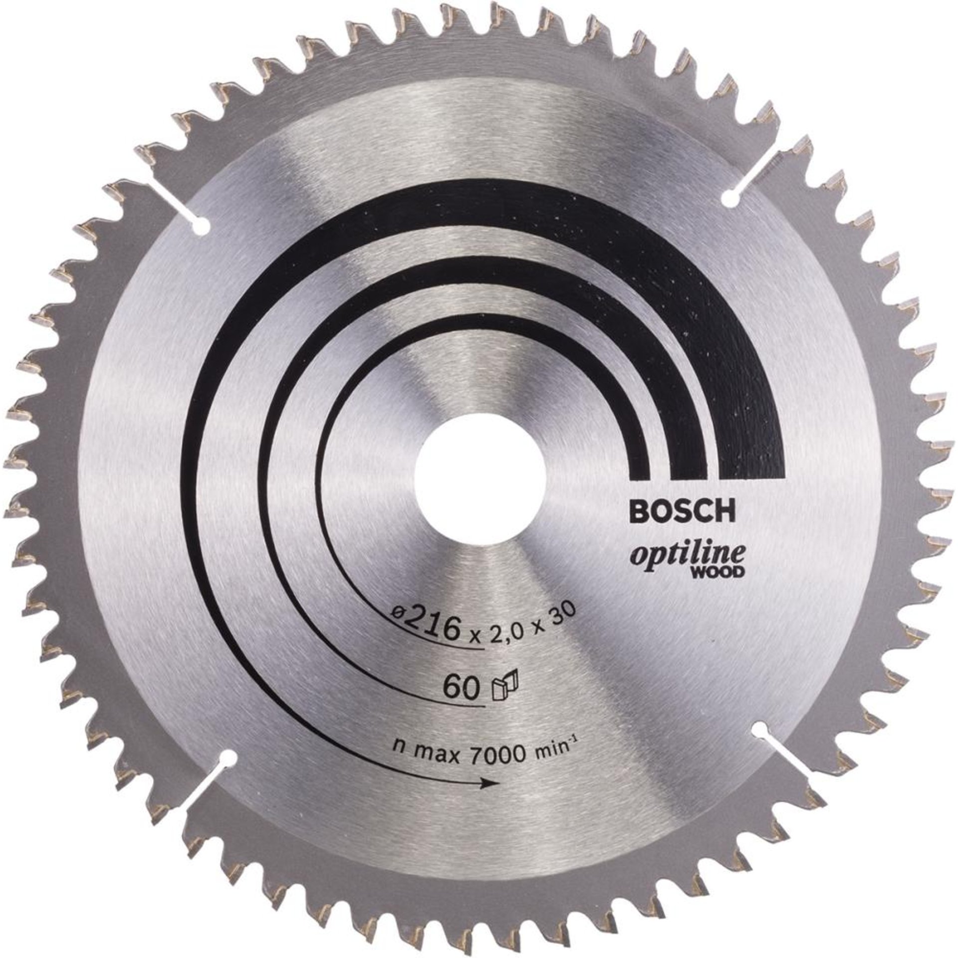 HM-Kreissägeblatt 216x2/1,4x30 60Z WZ BoschVE à 1 Stück Optiline Wood