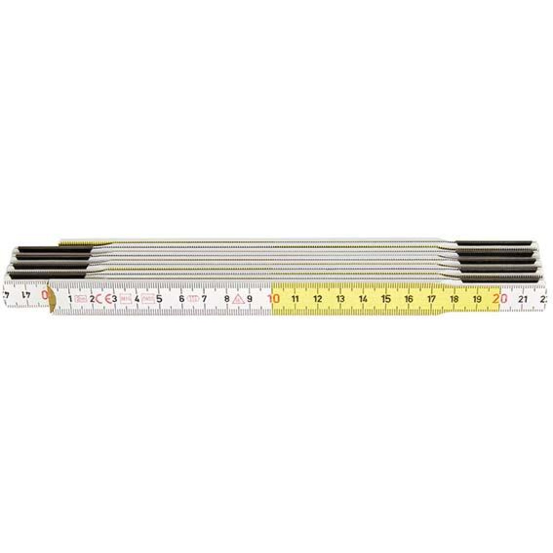 Gliedermaßstab Buche 2mx17mm gelb-weiß Hultafors