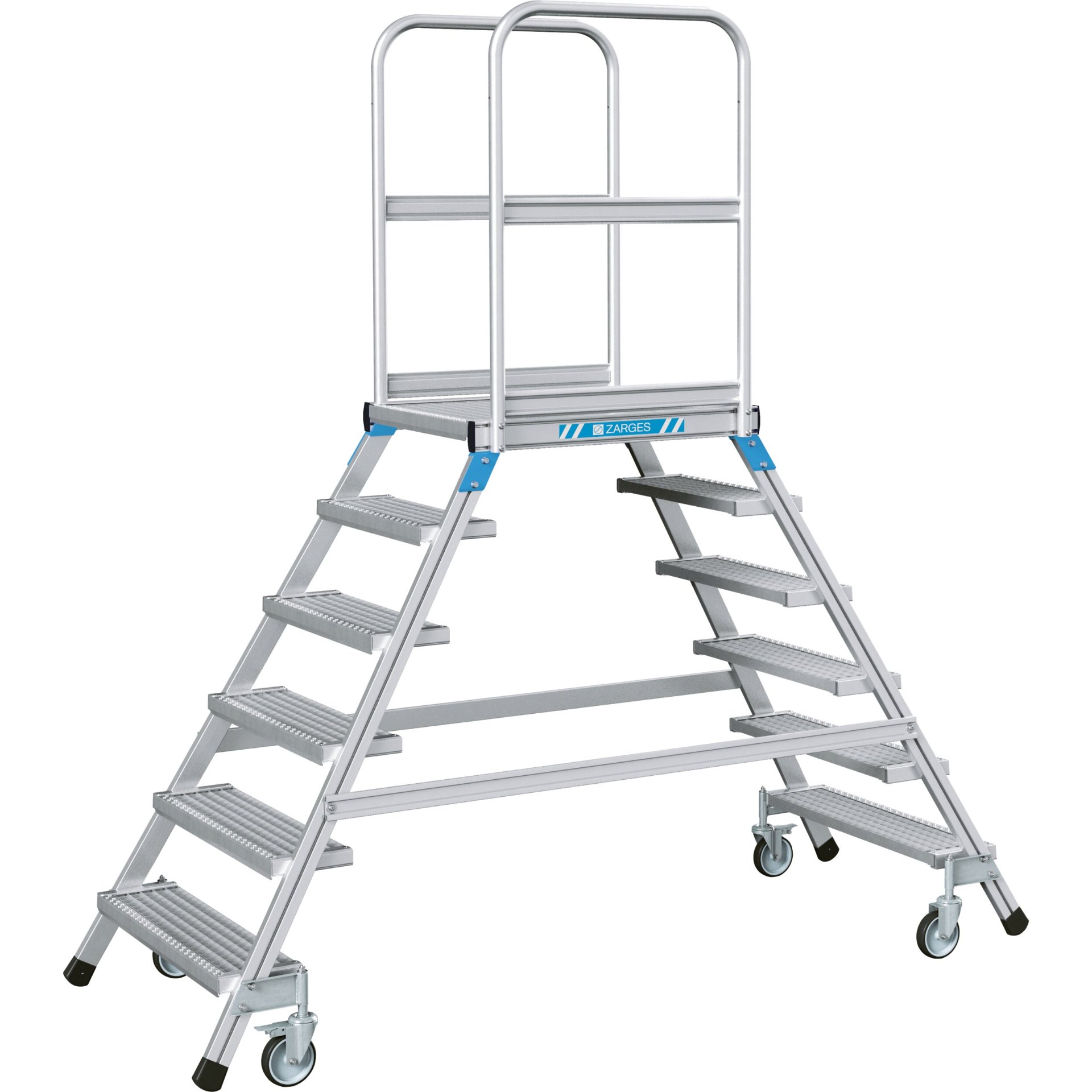 Podesttreppe, beidseitig 6 Stufen