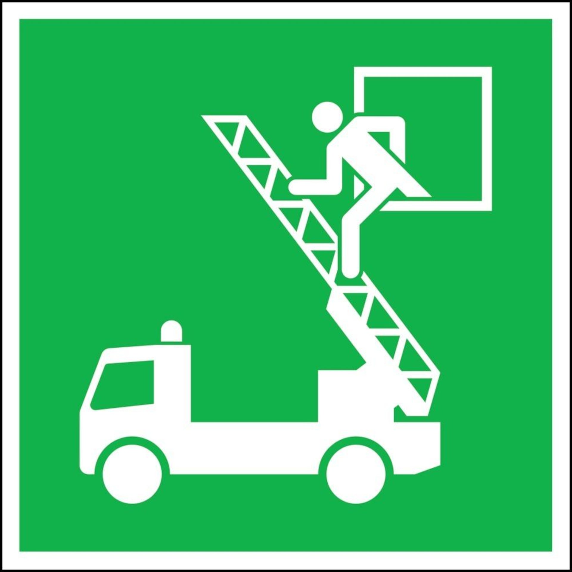 Rettungsschild, Rettungsausstieg