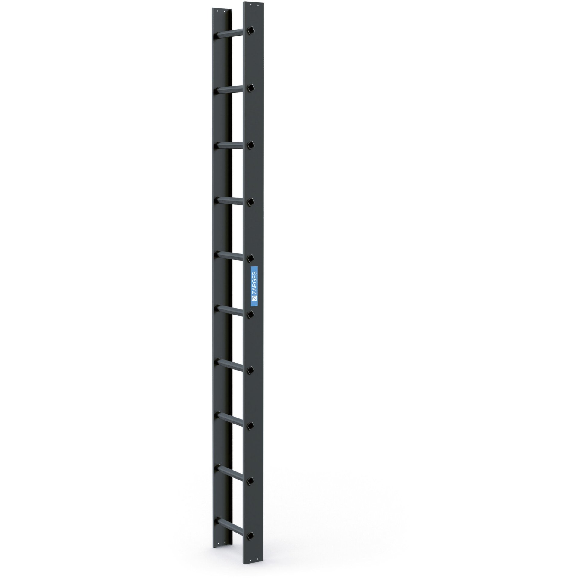 Dachleiter 2,8 m Anthrazitgrau 10 Sprossen