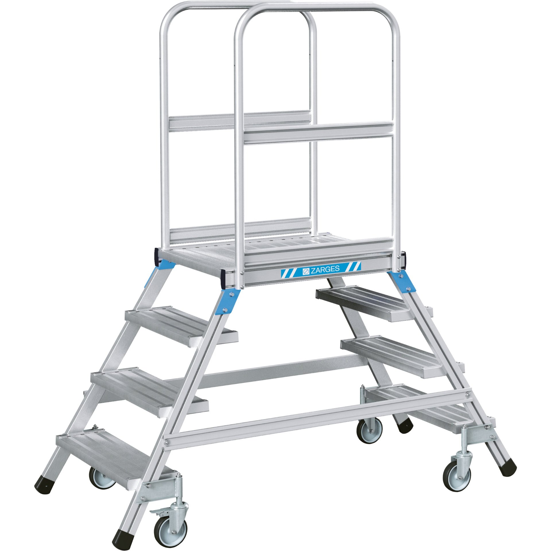 Podesttreppe, beidseitig 4 Stufen