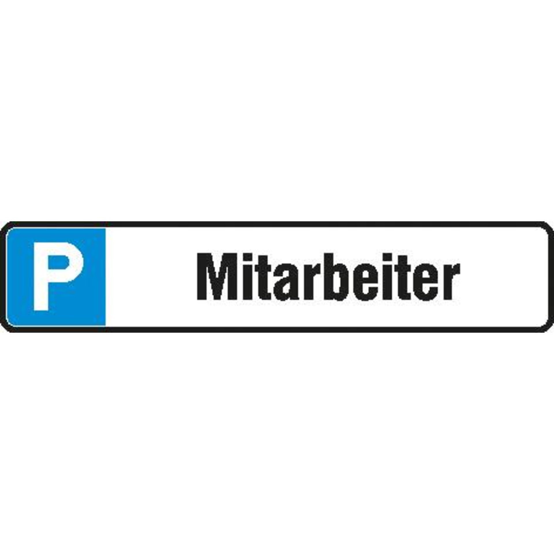 Parkplatzschild Alu B520xH110 mm Mitarbeiter SafetyMarking