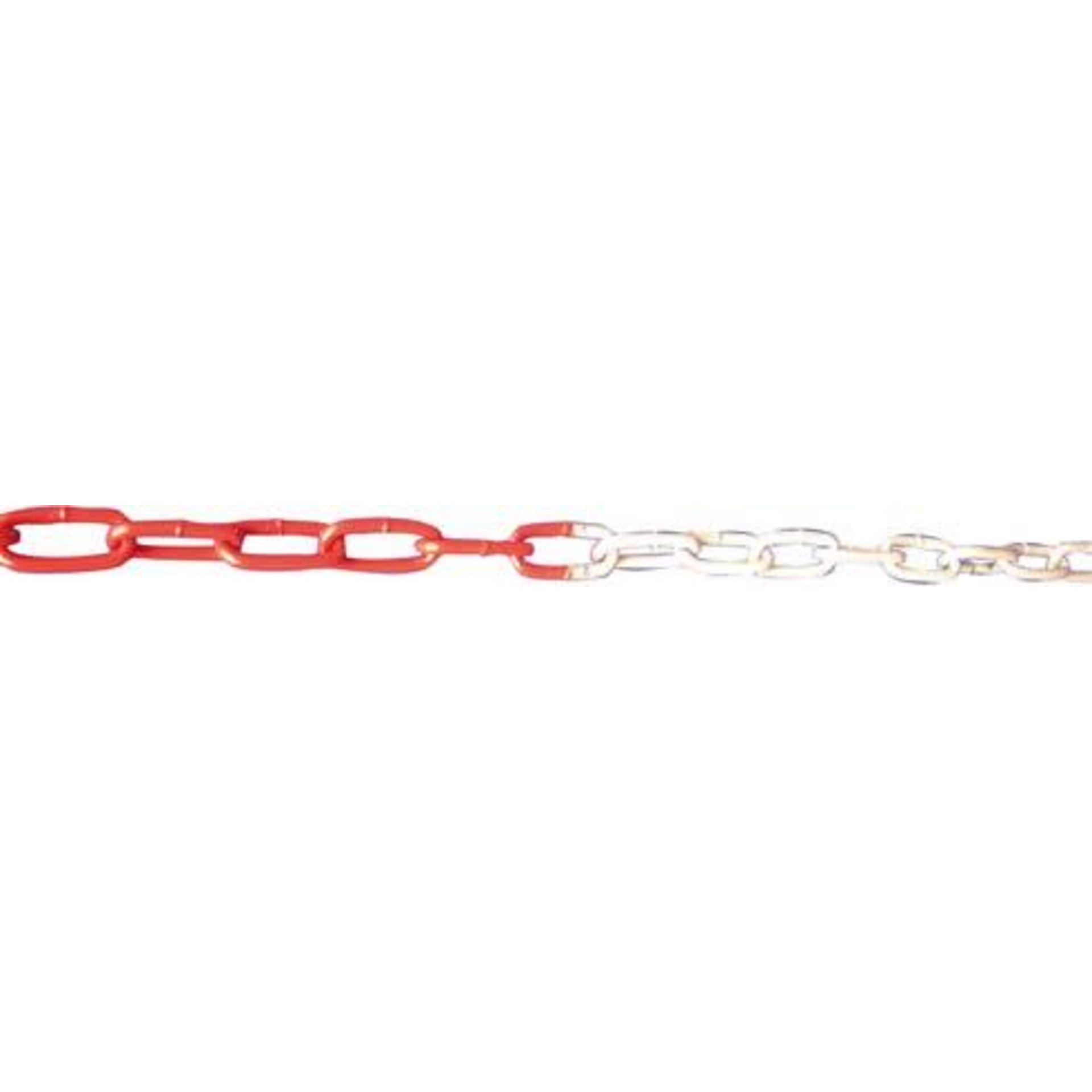 Absperrkette rot / weiß, Kunststoff 6 mm, VE 25m