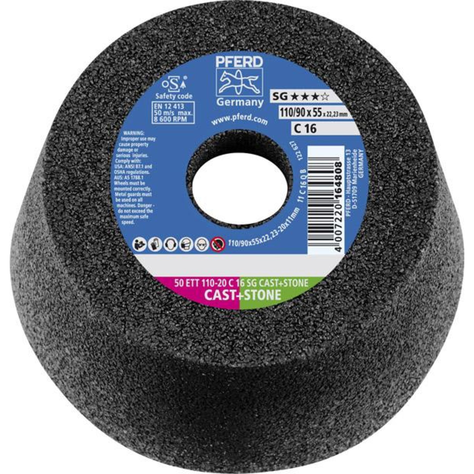 Schleiftopf 20C16QSG 110x55mm PFERD