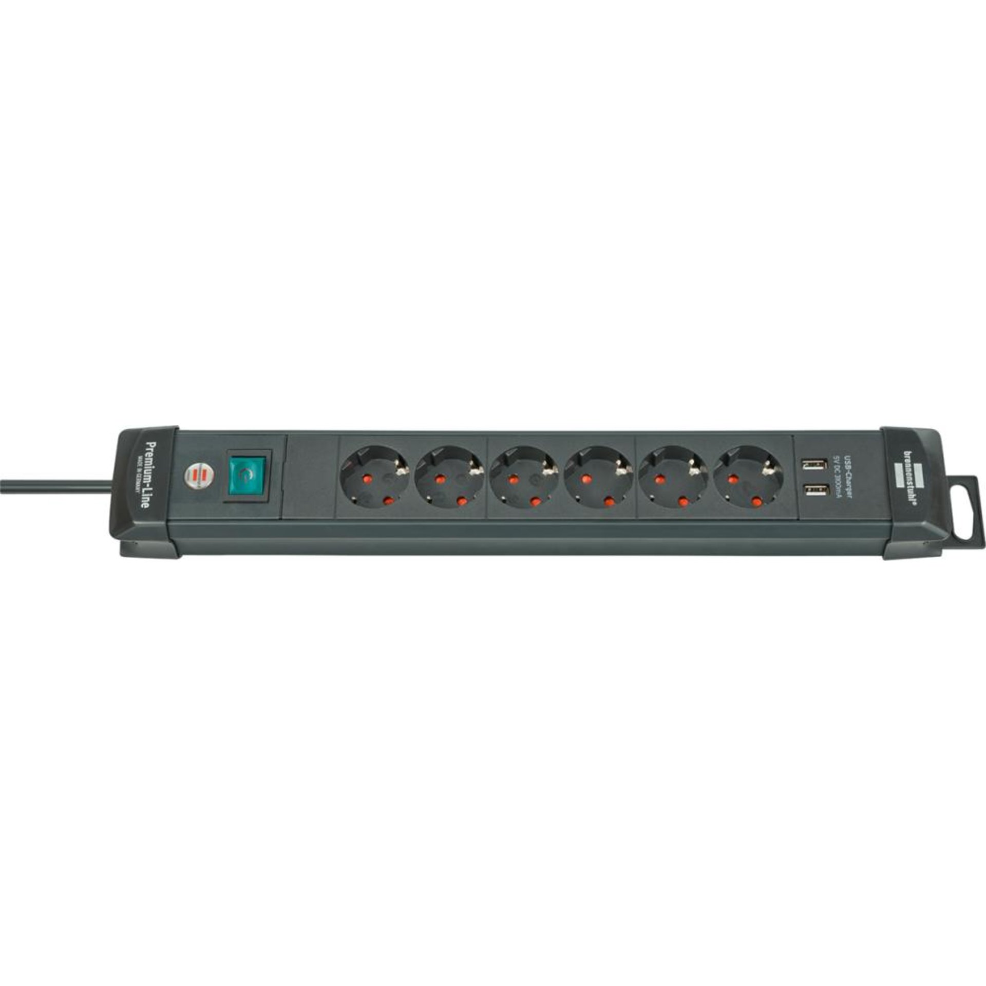 Steckdosenleiste 6-fach H05VV-F3G1,5 3m Premium-Line USB Brennenstuhl