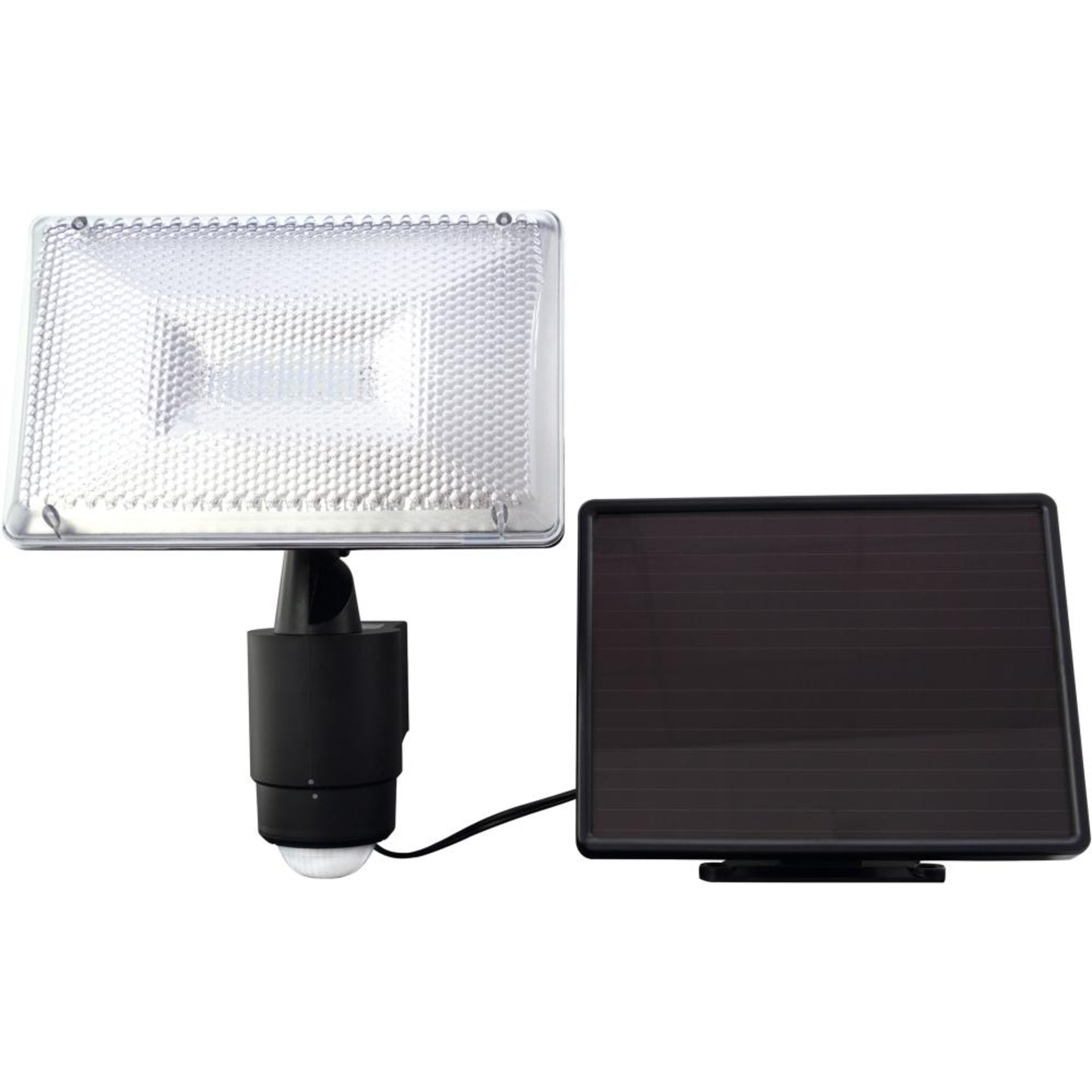 LED-Strahler Solar 12x0,5W schwarz mit Bewegungsmelder REV
