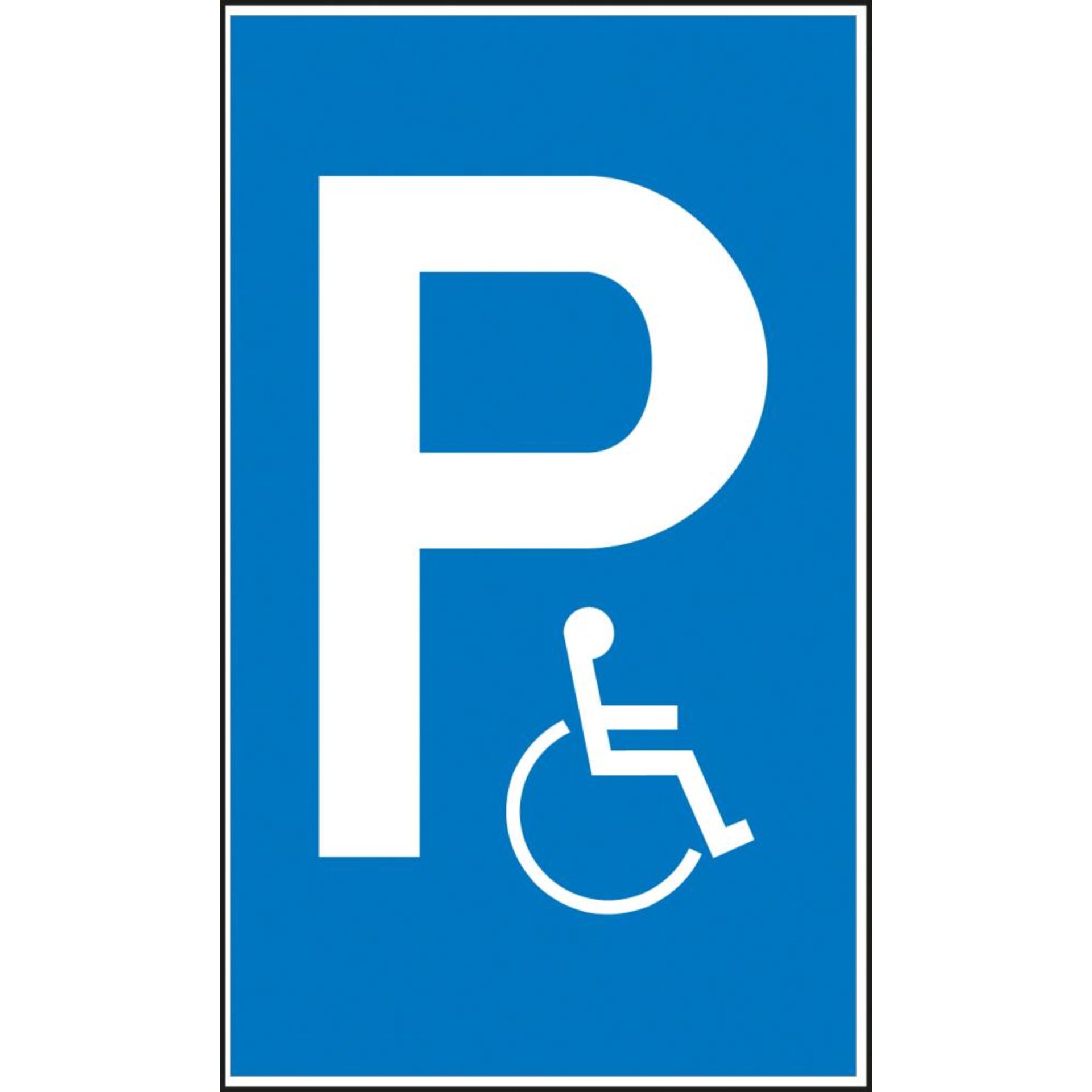 Parkplatzschild, hoch