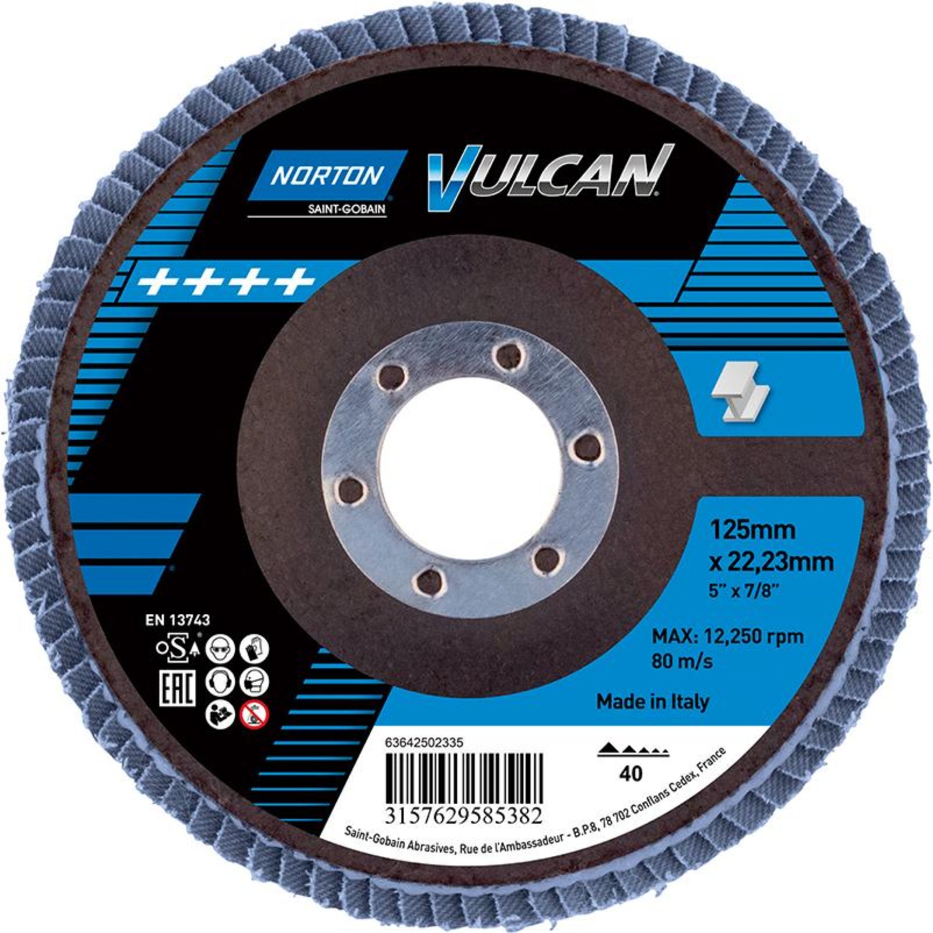Fächerschleifscheibe VULCAN, gerade