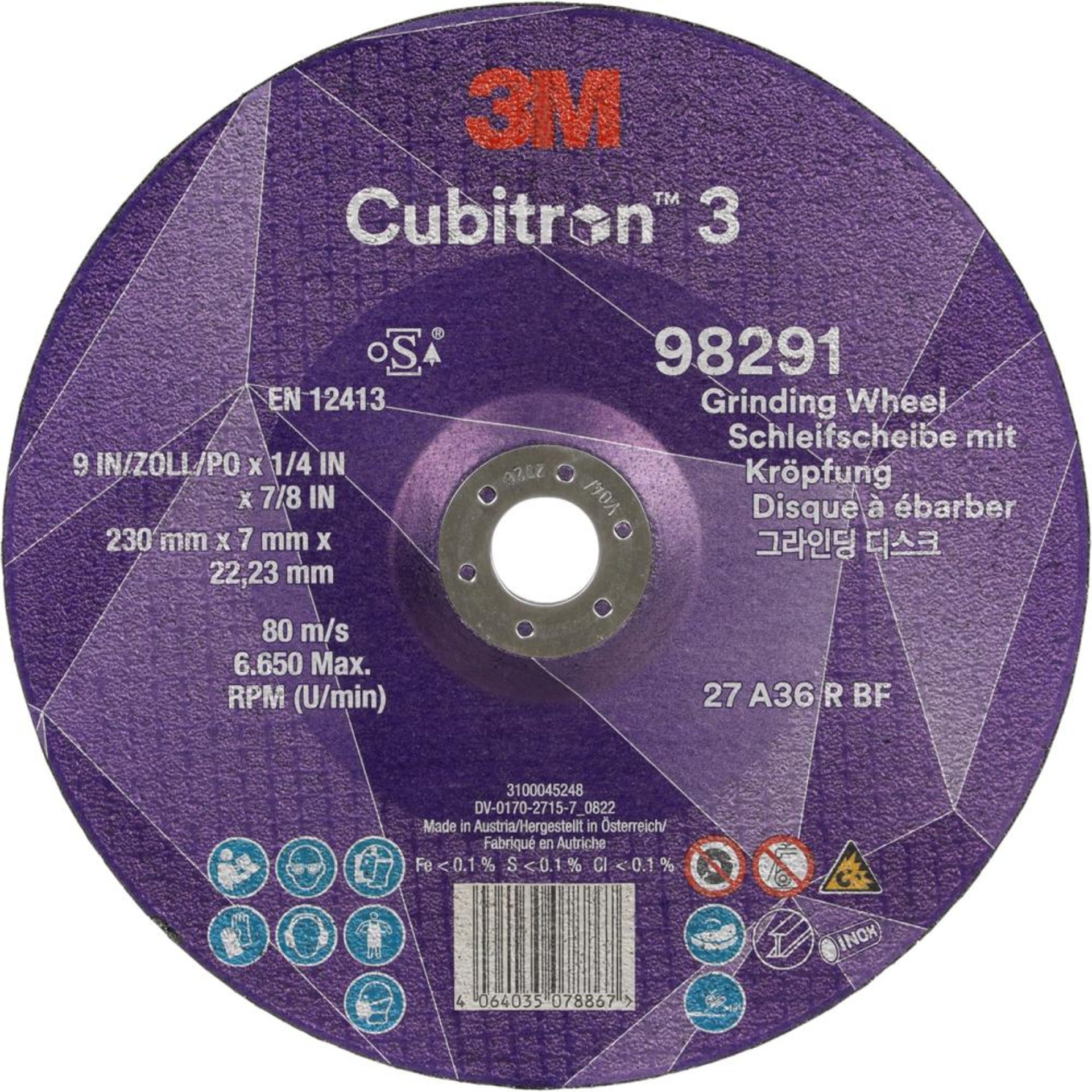 Schruppscheibe Cubitron 3230 x 7 mm P36+ 3M 3M