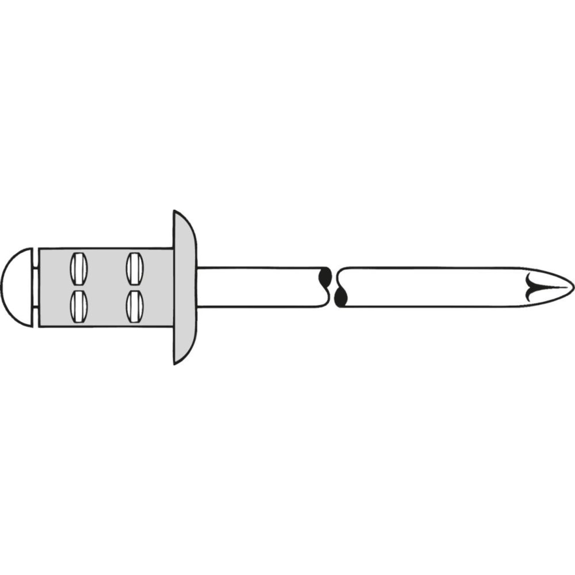 Blindniet, PolyGrip®, Alu/Stahl, Standard, Flachrundkopf