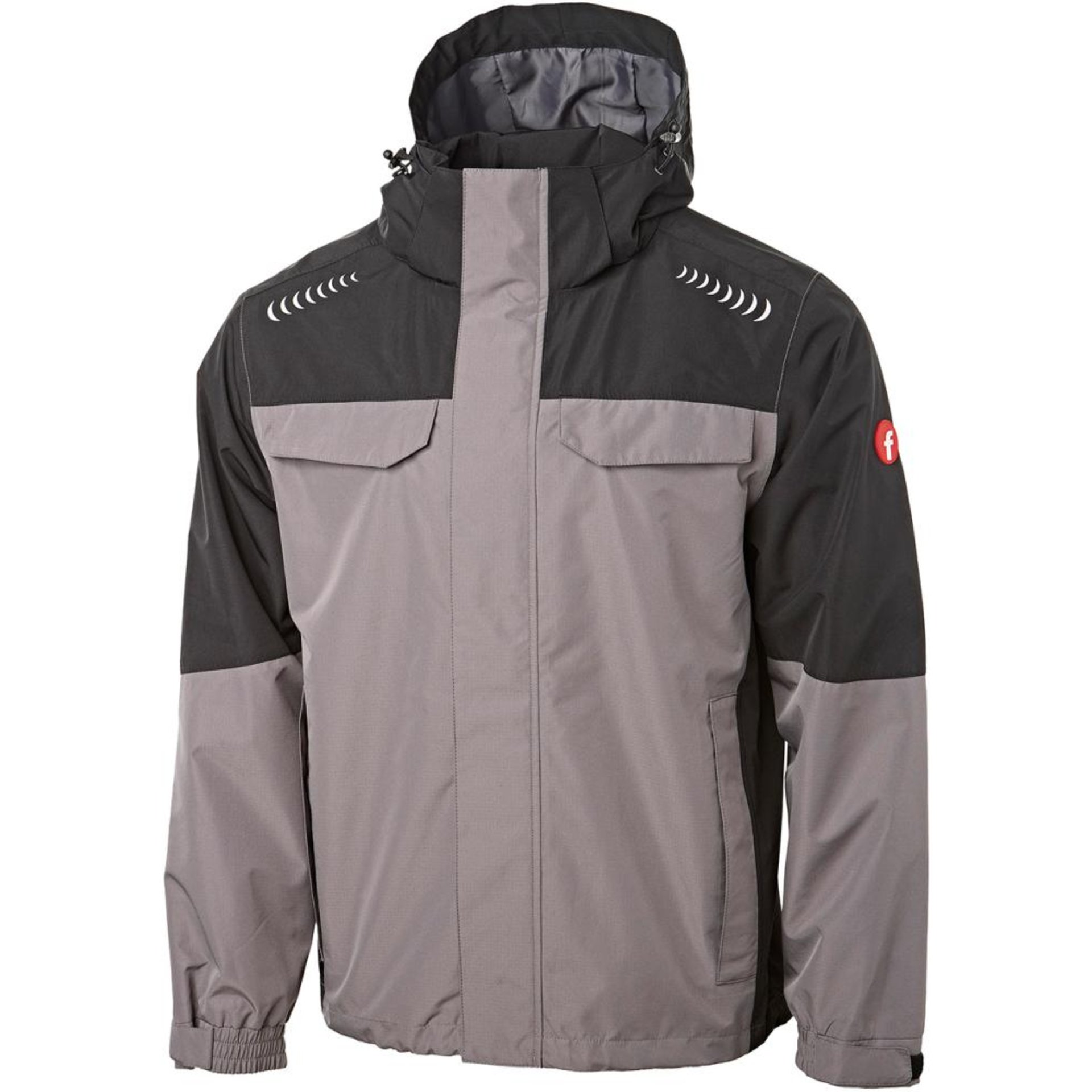 Regenjacke Plus grau/schwarz Gr. L Fortis Elements