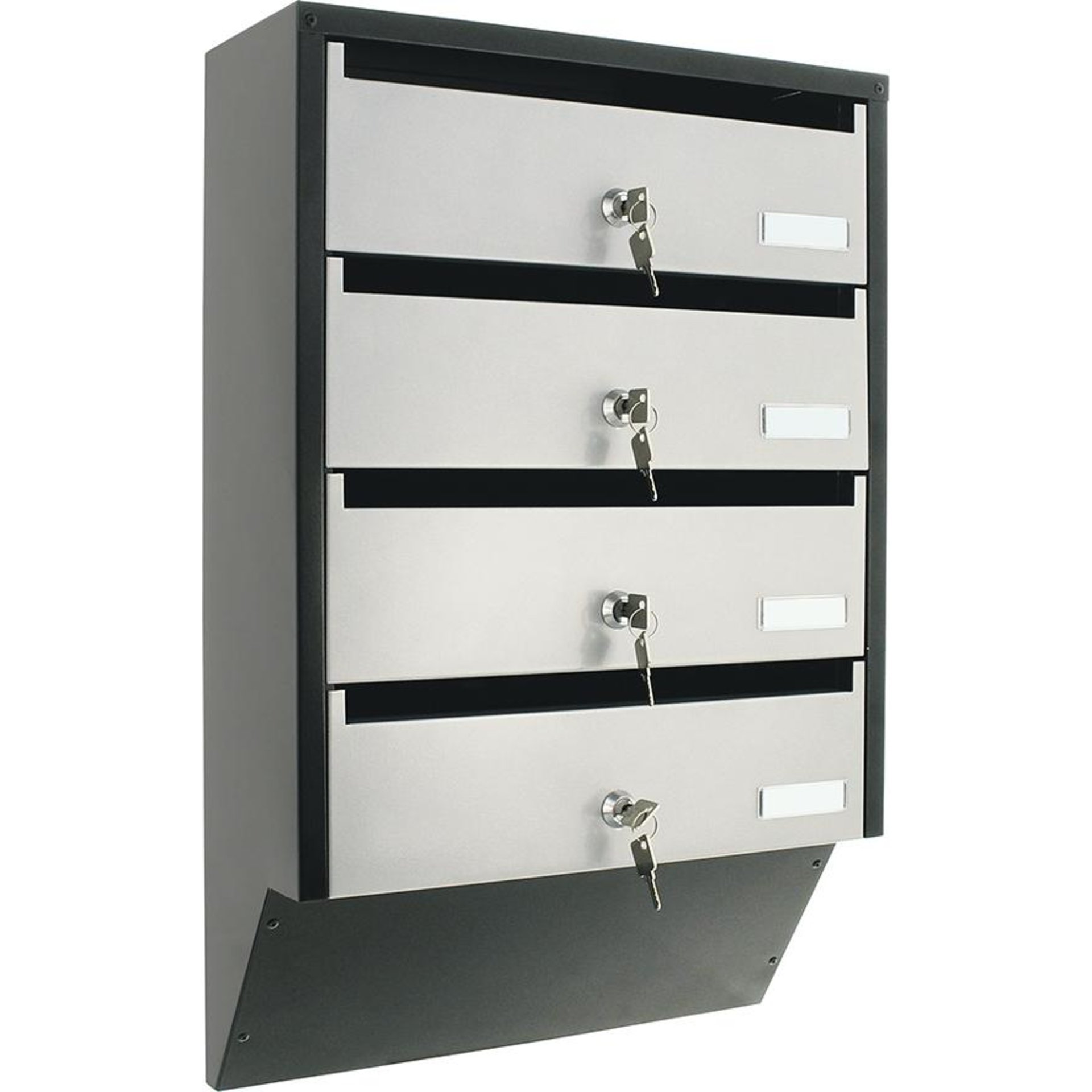 DEPOT 4 SILVER / BLACK Zyl.schloss m. 2 Schl.