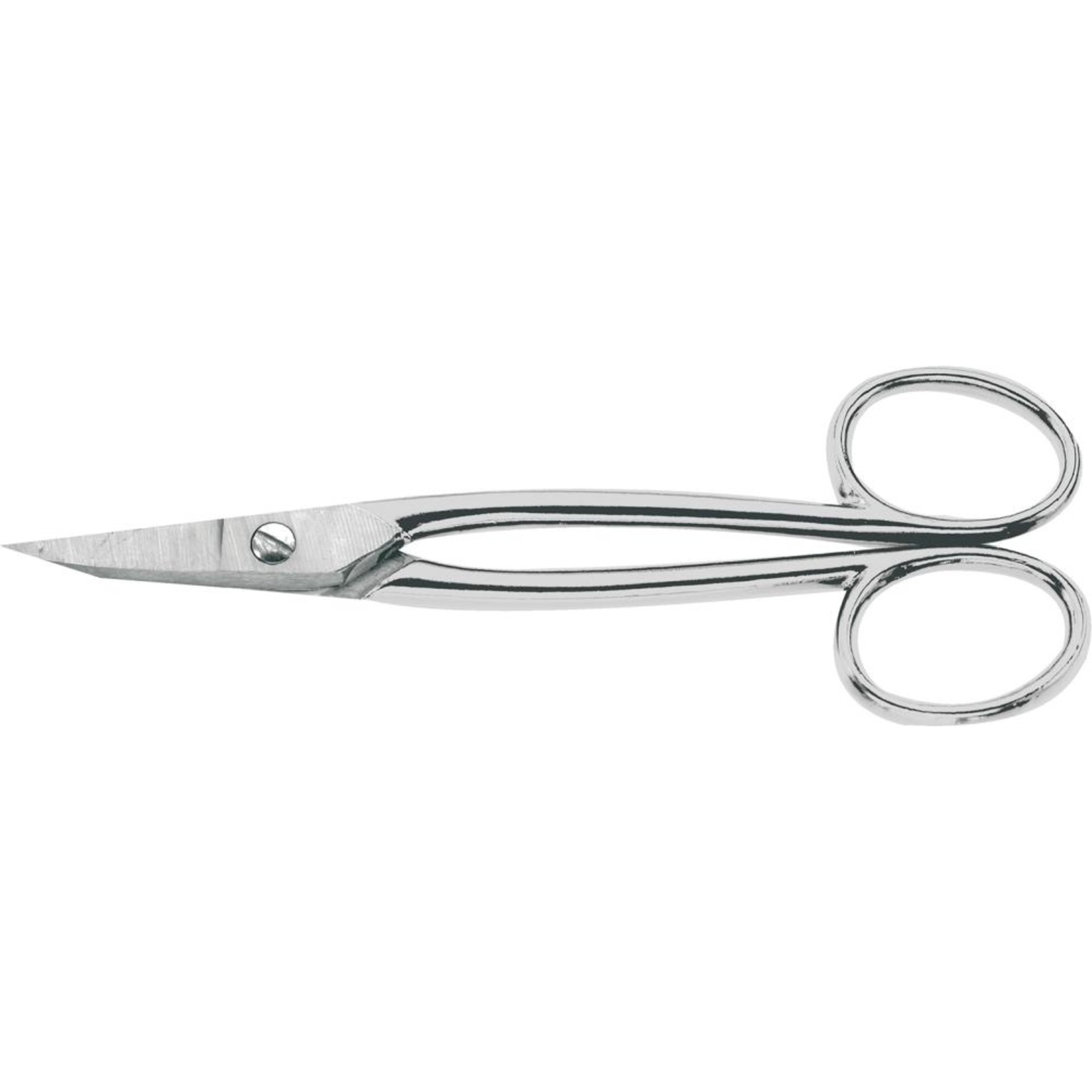 Goldschmiedeschere geradevernickelt mit Griffaugen180mm Erdi