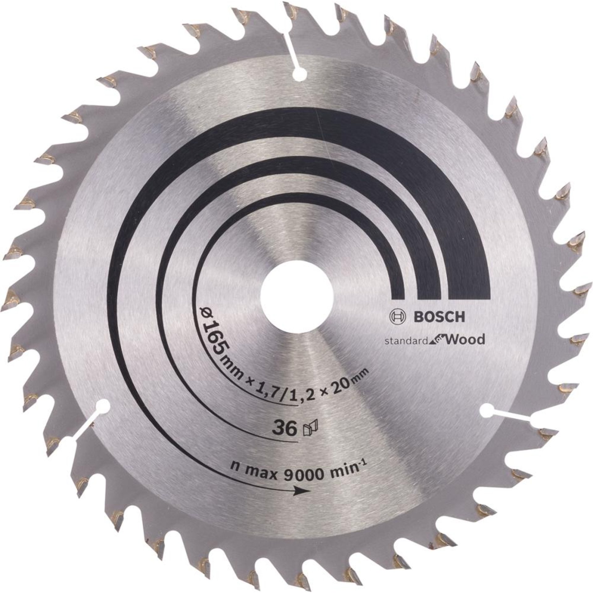 HM-Kreissägeblatt 165x2,6/1,6x20 36Z WZ BosVE à 1 Stück Optiline Wood