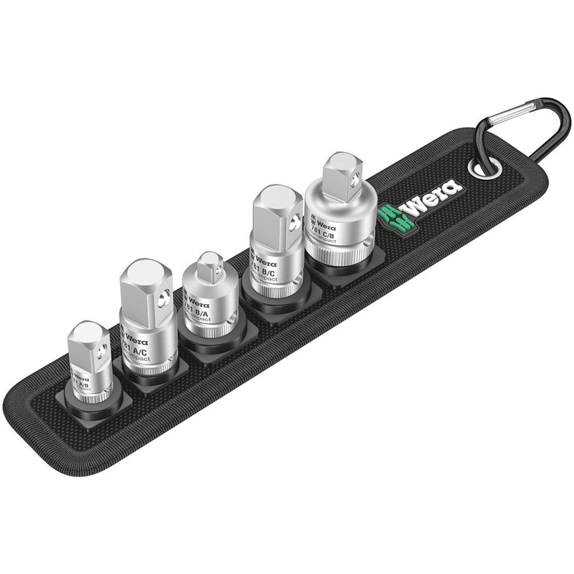 Vergrößerungsstück-/ Reduzierstück-Satz 1/4" -1/2" 5-teilig Wera