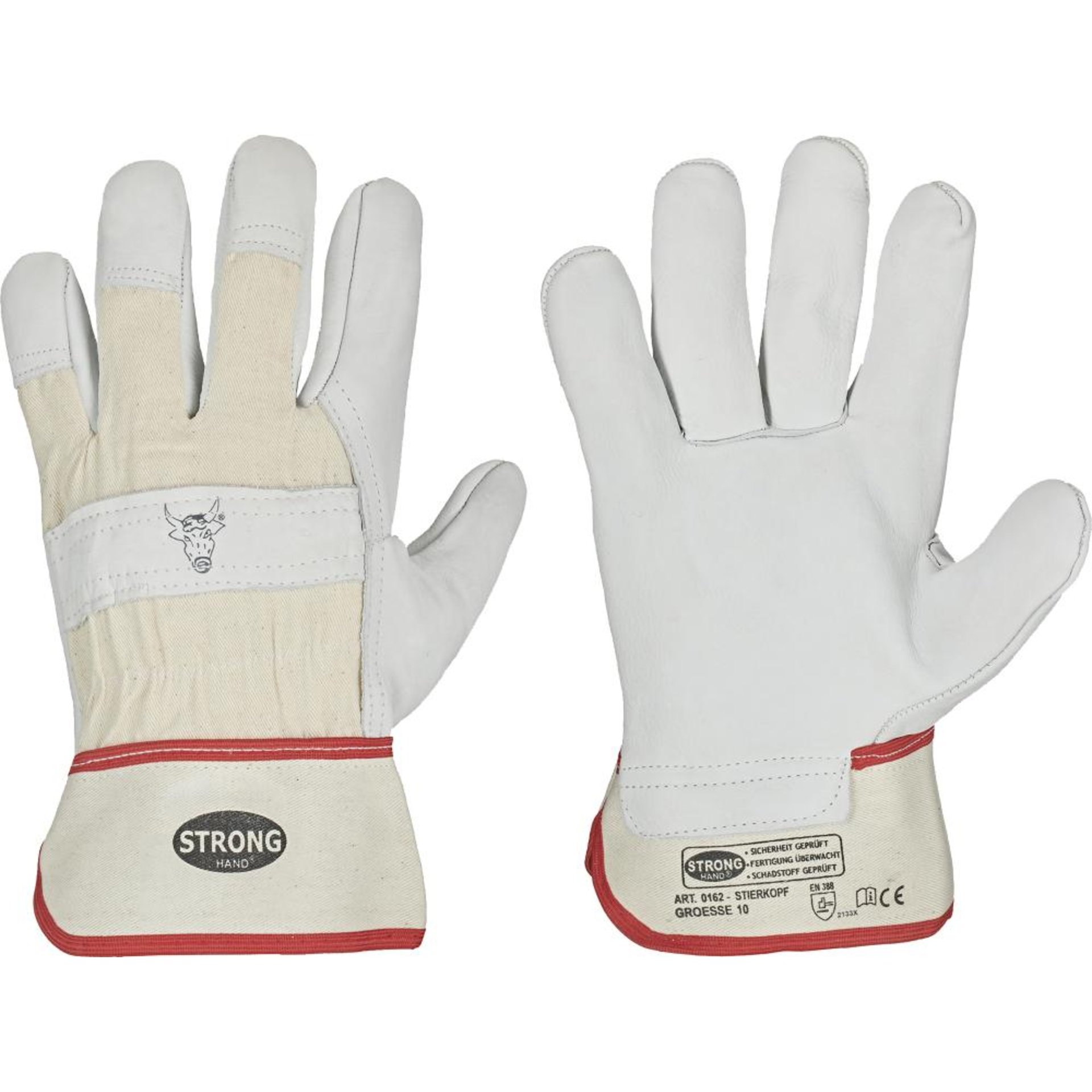 Rindvolllederhandschuh Stierkopf