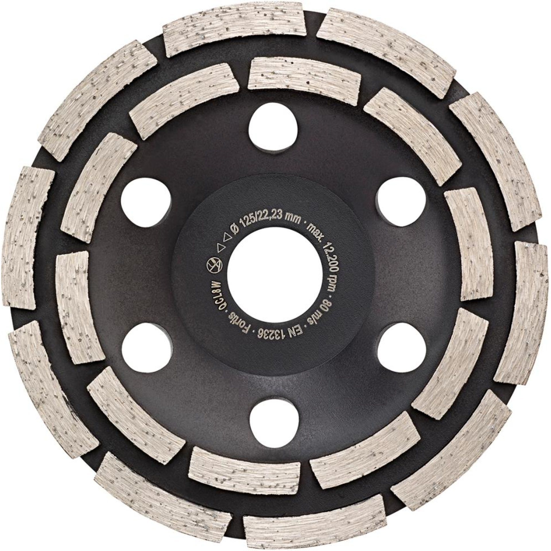 Diamant-Schleifteller Power Duo Ø 125 mm 2-reihig Bohrung 22,2 mm FORTIS