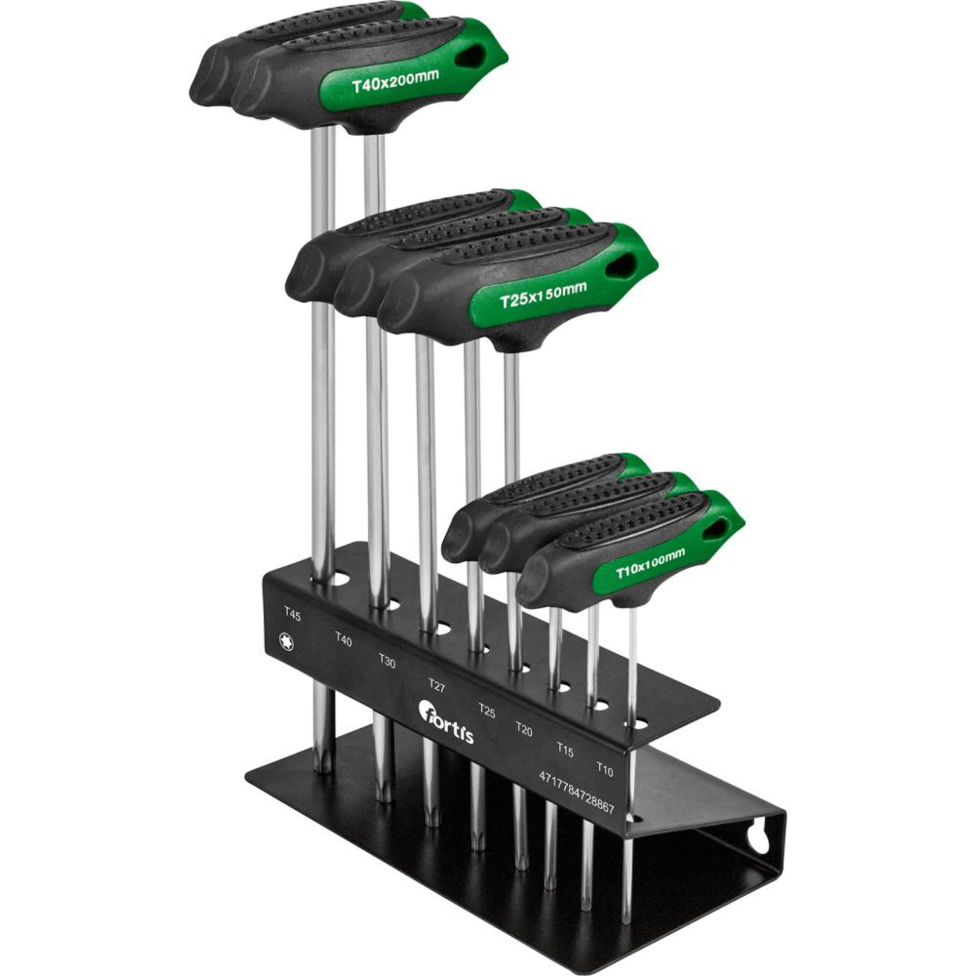 T-Griff-Schraubendreher- Satz 7-teilig T10-T45 FORTIS