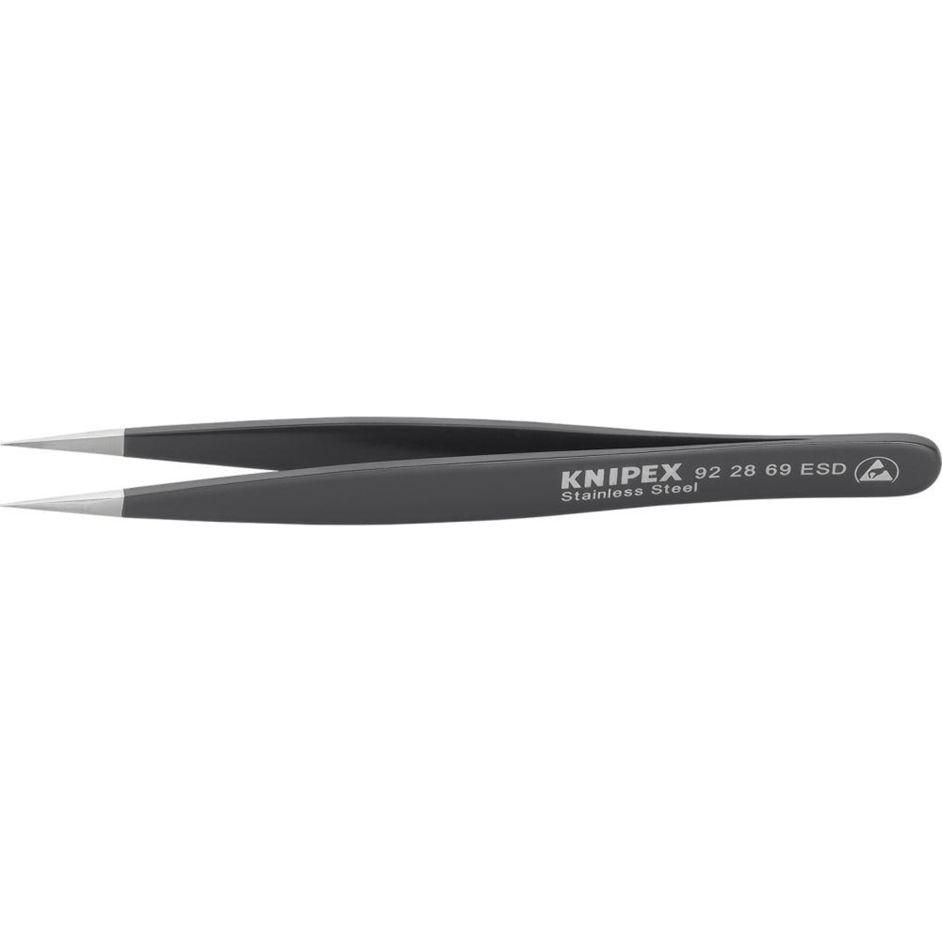 Pinzette ESD 130mm schwarz KNIPEX