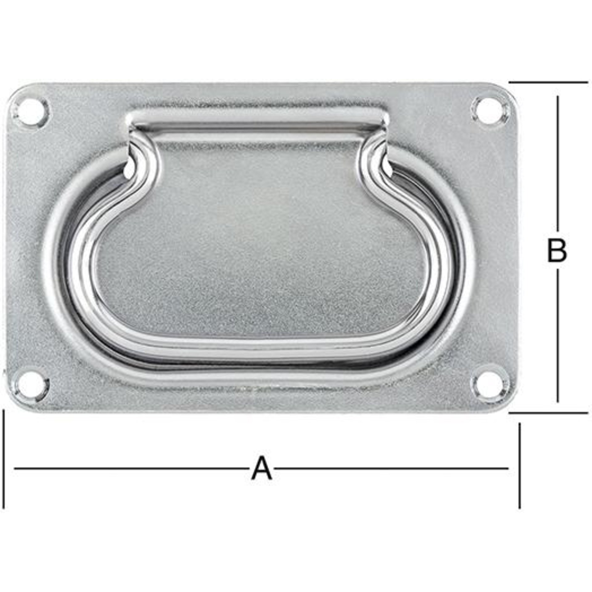 Einlass-Kistengriff 140X90 verz. VORMANN