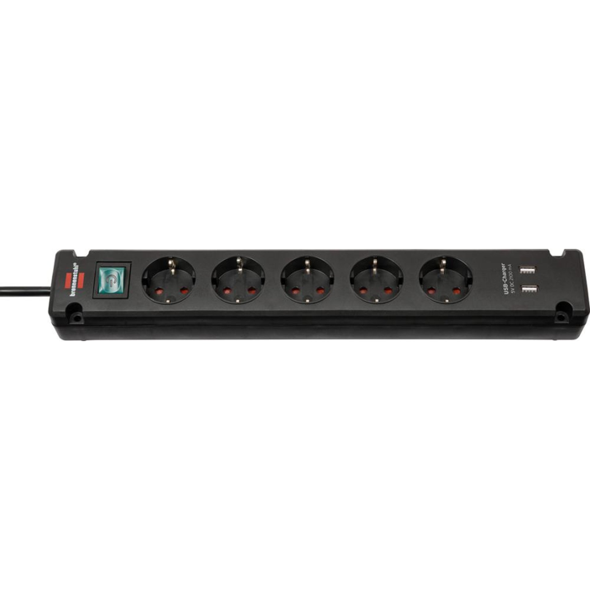 Steckdosenleiste 5-fach H05VV-F3G1,5 3m Bremounta USB Brennenstuhl